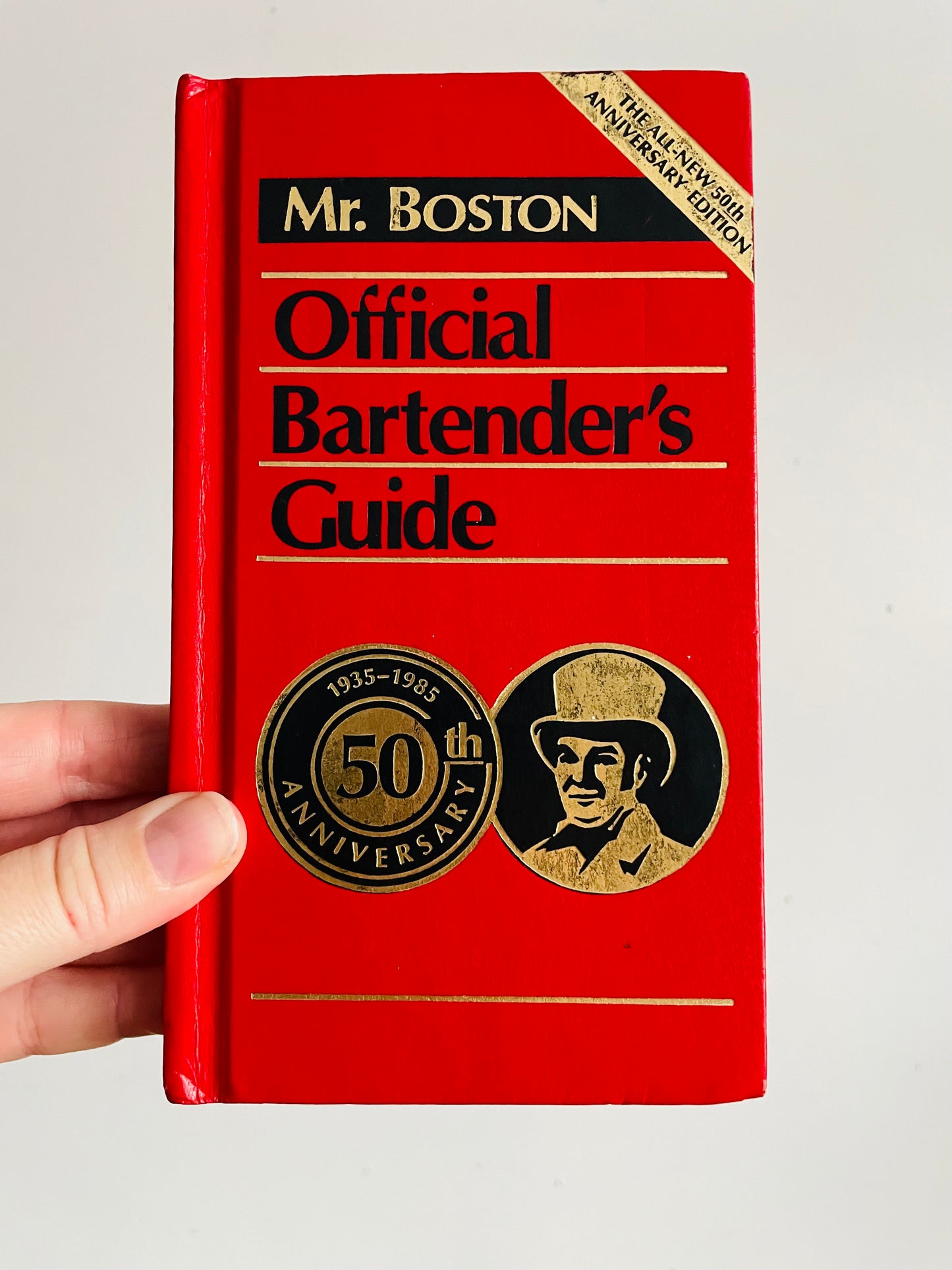 Vintage Mr. Boston Official Bartender's Guide Hardcover Book - 50th Anniversary Edition (1984) - Drink Recipes