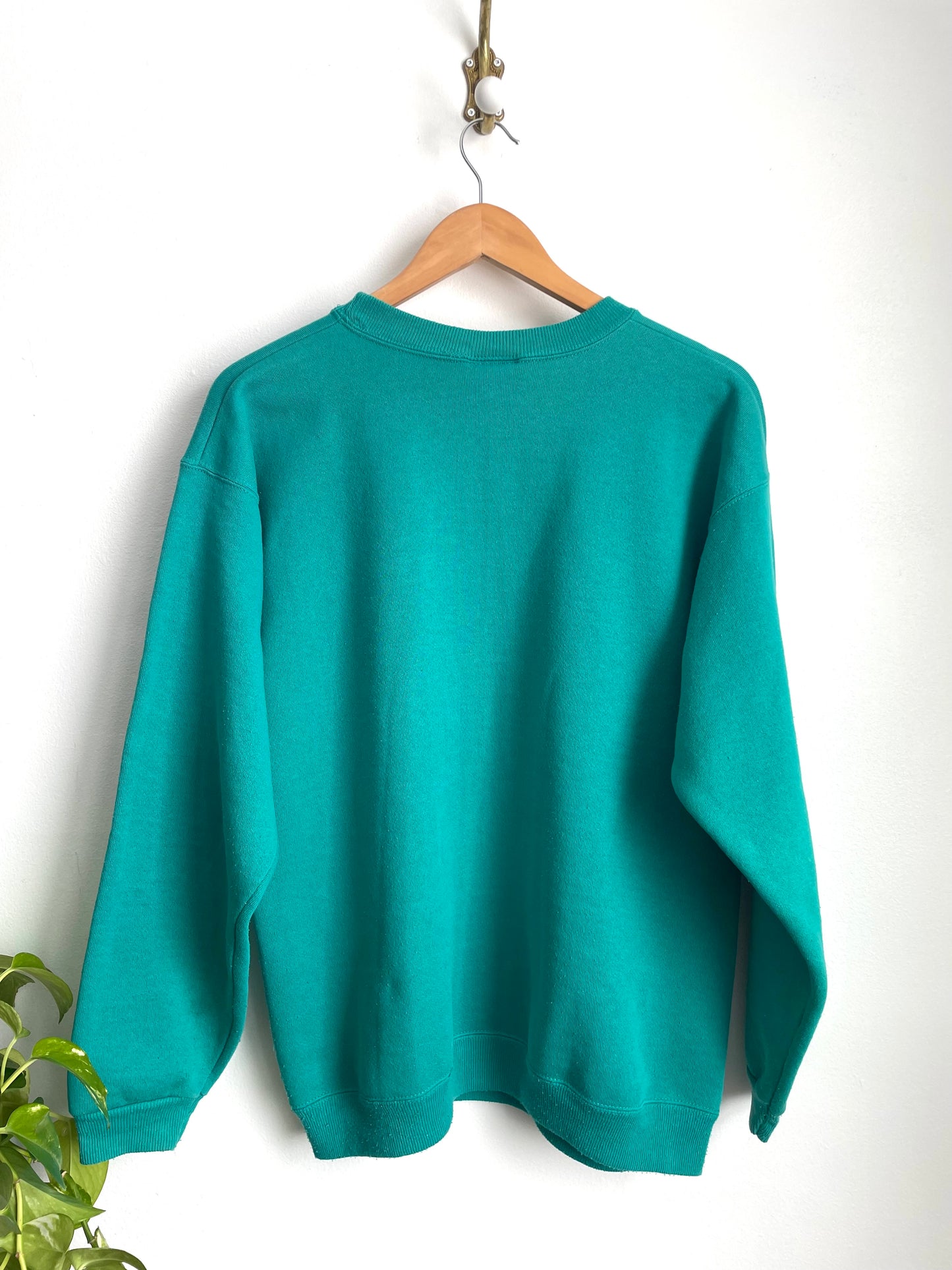 Palm Springs California Turquoise Green Crewneck Sweatshirt - Hanes Heavyweight - Men's Sizing