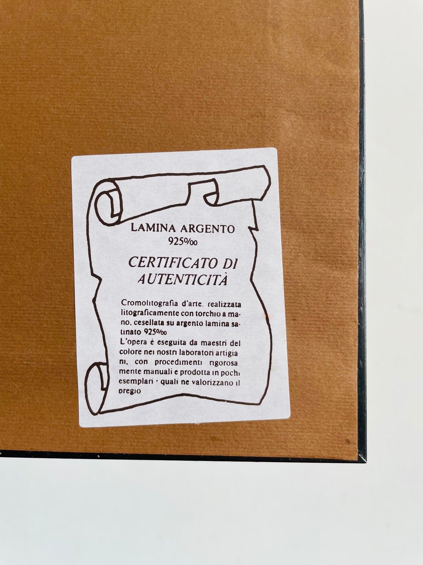 Vintage Lamina Argento 925 Hand-Pressed Chromolithograph Engraved on Satin-Finish Silver Foil Picture - The Last Supper Religious Scene  - Made in Italy