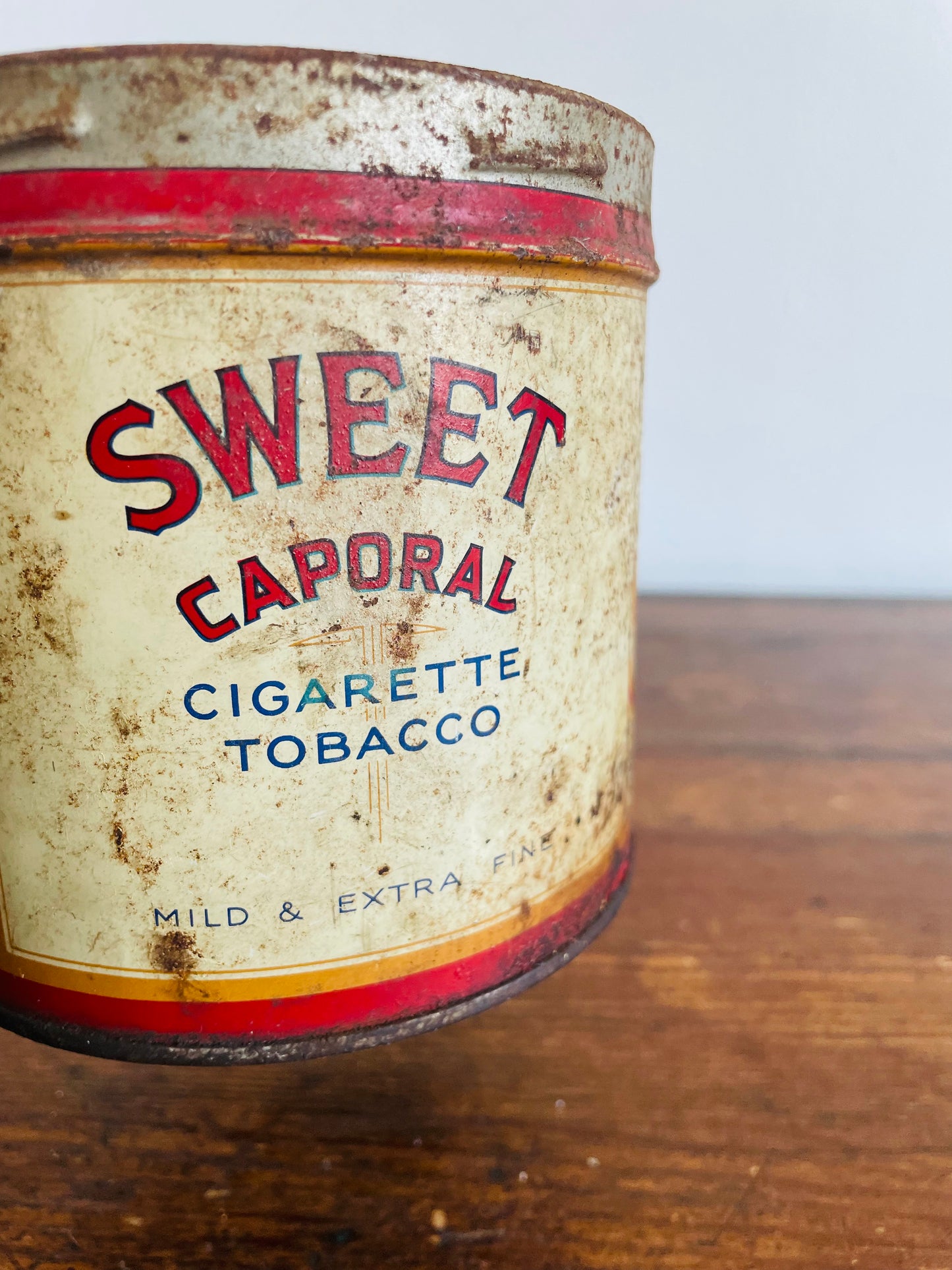 Sweet Caporal Cigarette Tobacco Kinney Bros. Advertising Tin - Manufactured by Imperial Tobacco Co. of Canada Limited Montreal-Granby