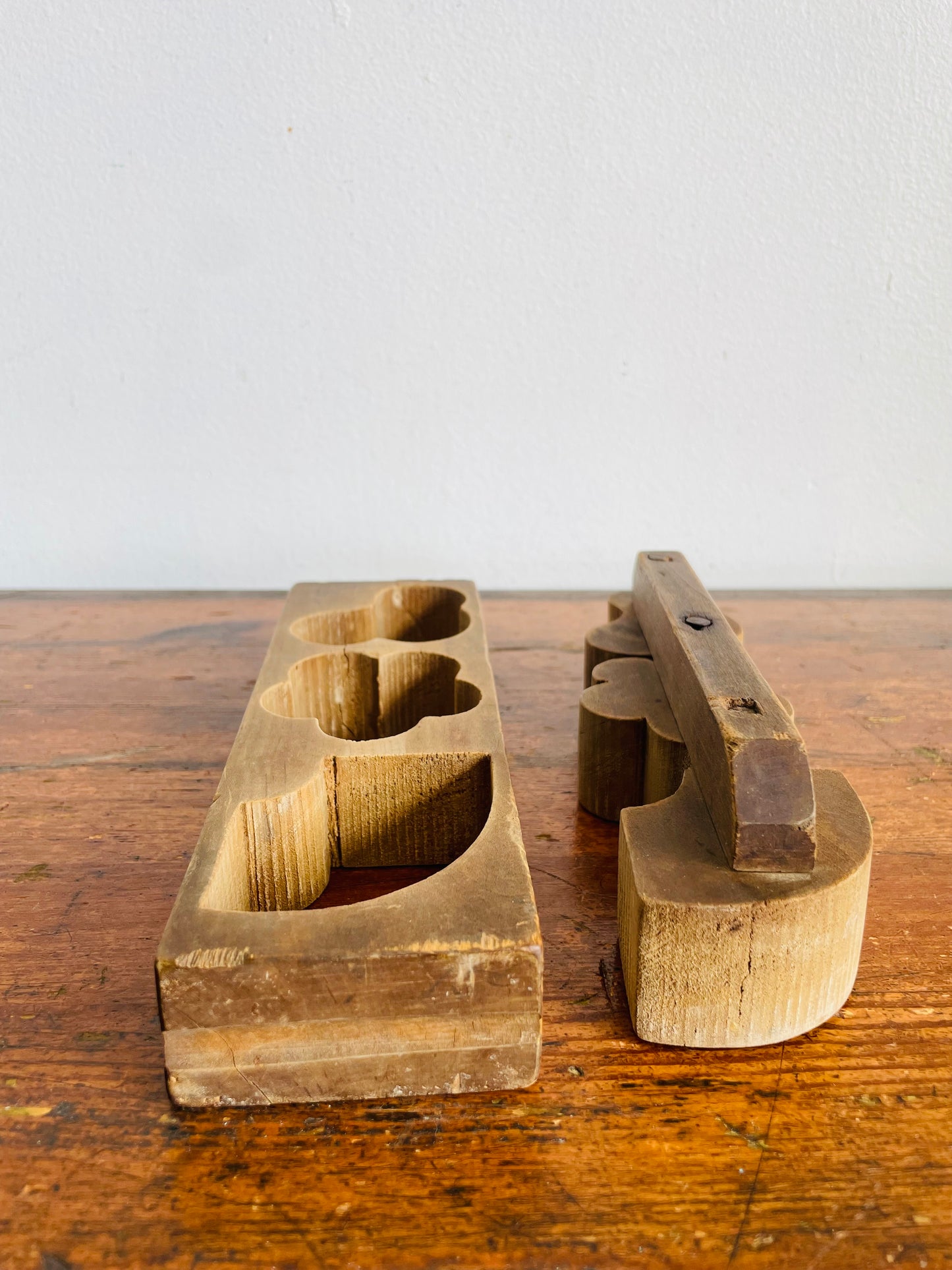 Vintage Japanese Kashigata Hand-Carved Wooden Mold - Wagashi / Higashi Sweet Cake Confectionary Shaper