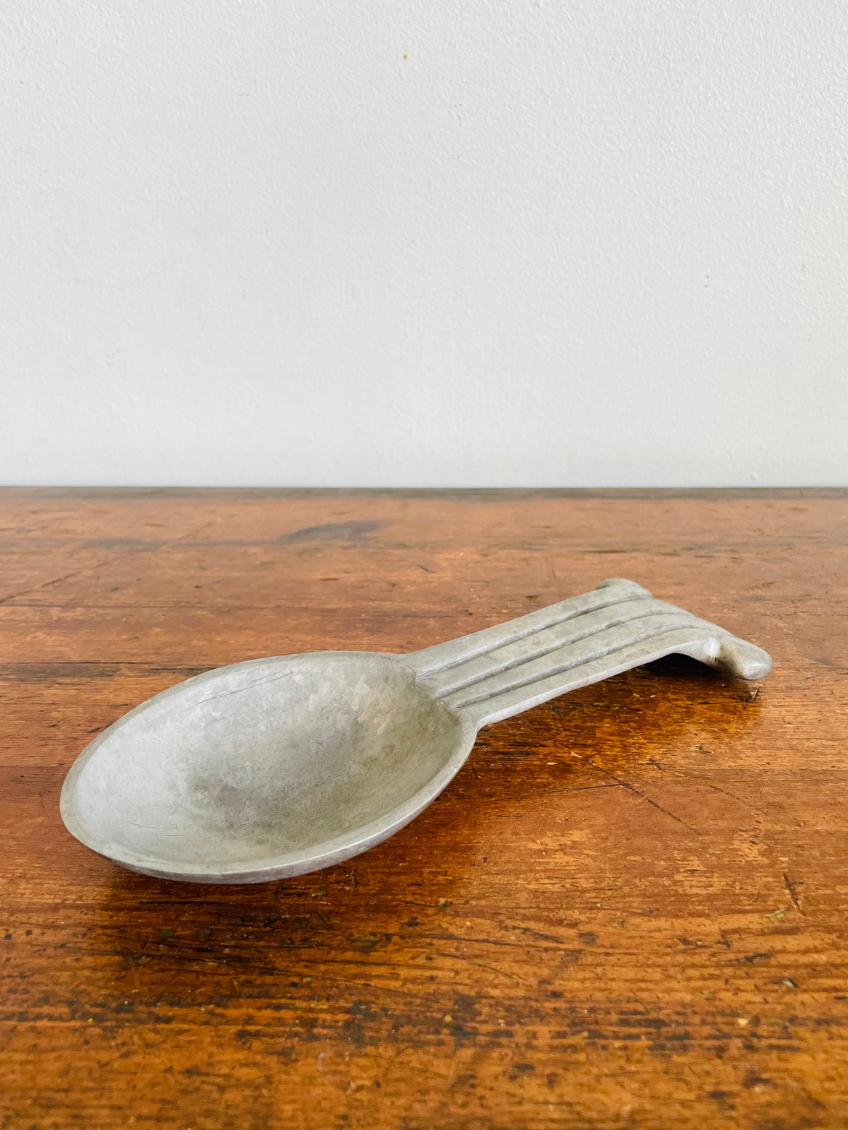 Vintage Pewter Spoon Rest