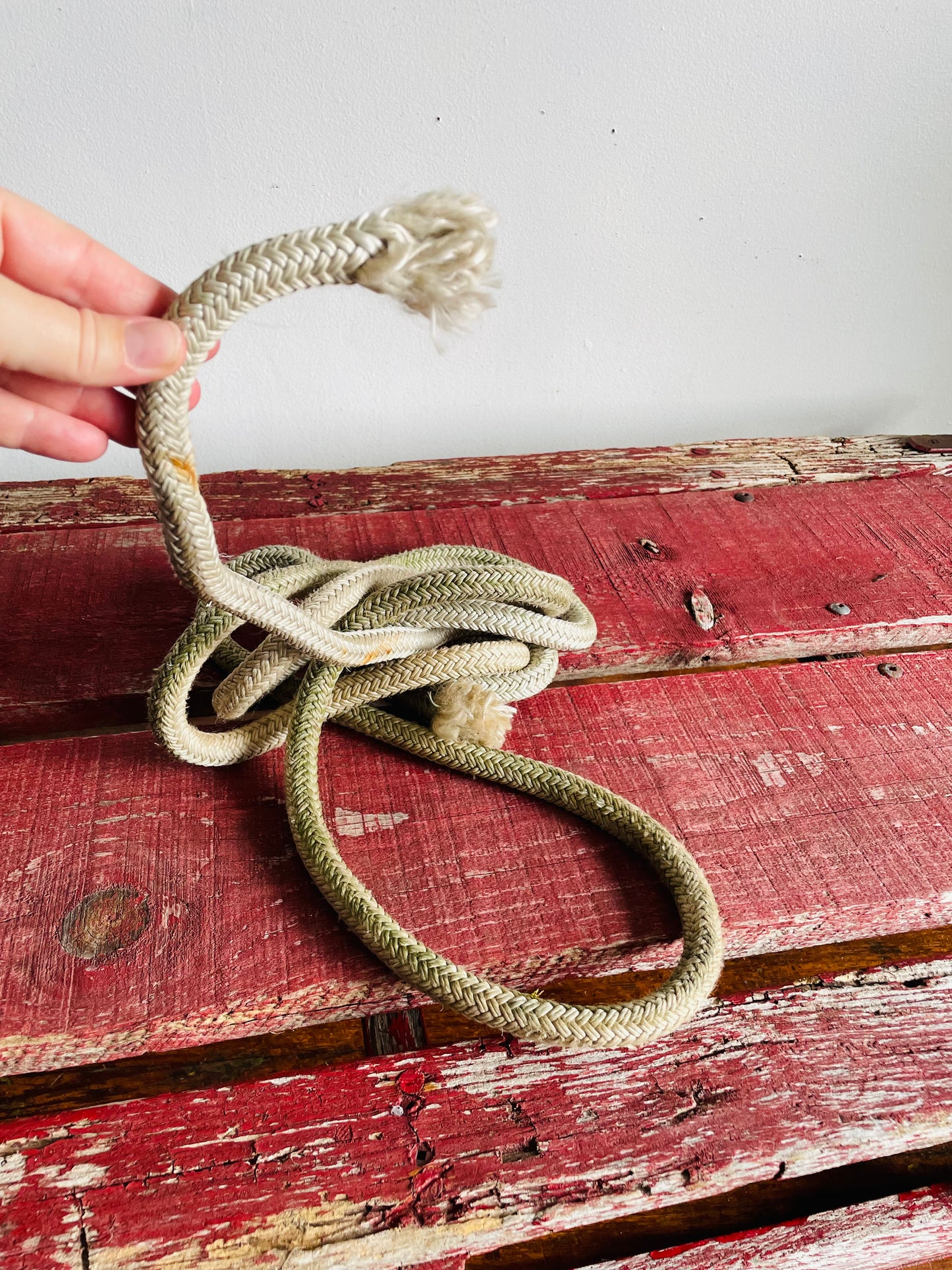 Vintage Rustic & Weathered Chippy Red Sled with Metal Runners & Hardware - Makes Great Porch Decor!