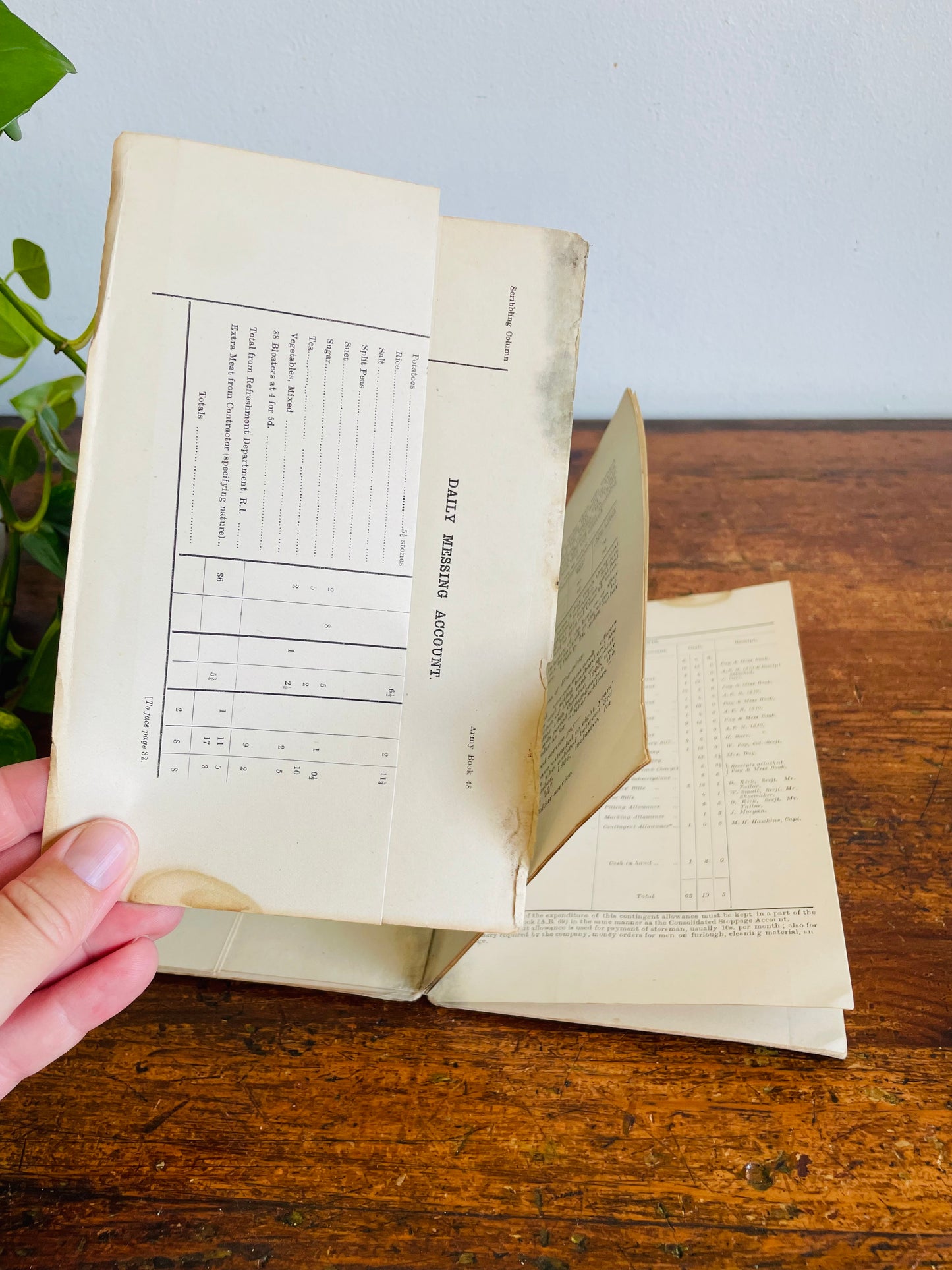 Antique WW1 Instructions for Keeping Pay & Mess Complete with Specimen Forms Paperback Book - Officer Commanding Squadron, Battery or Company