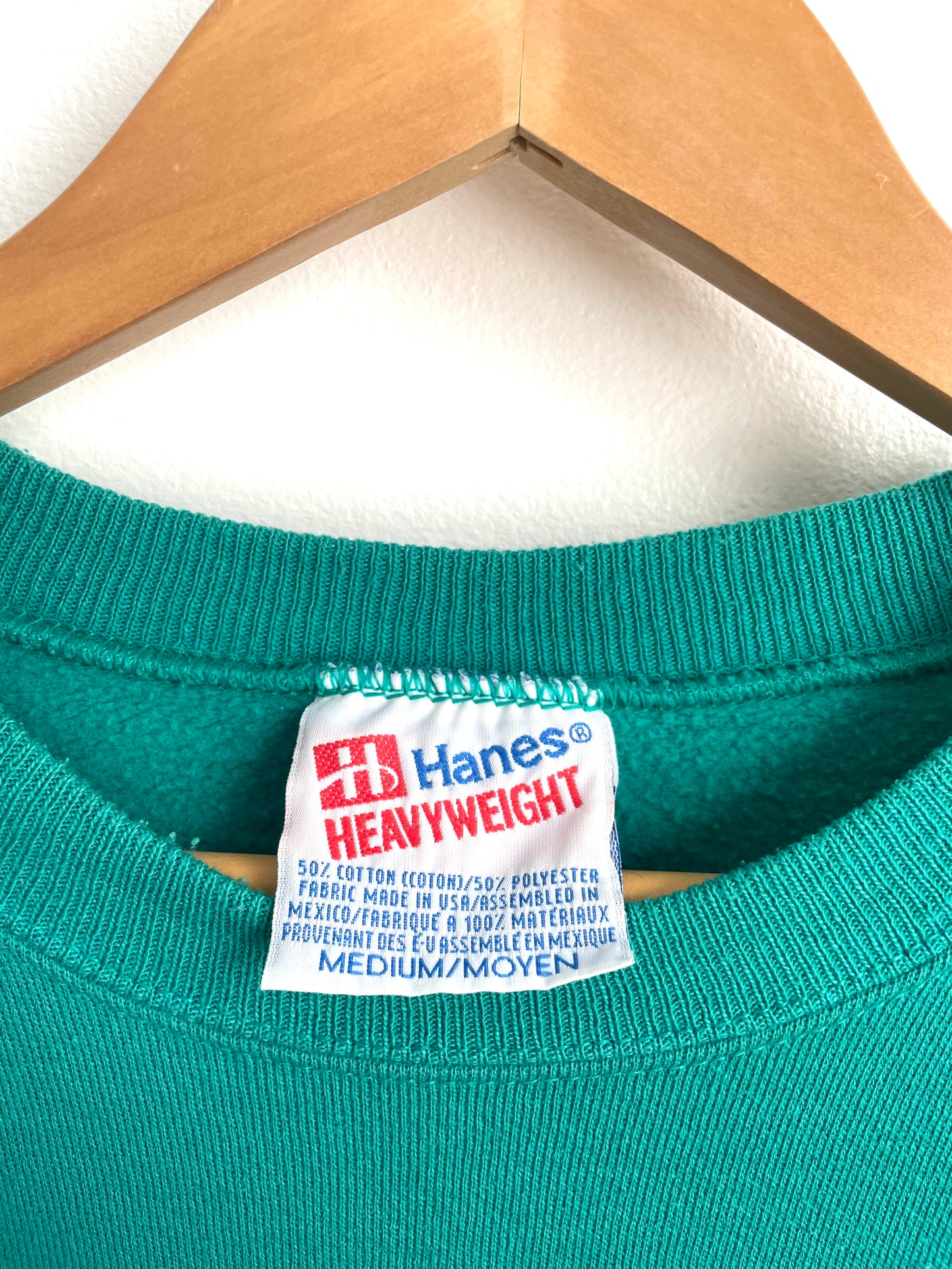 Palm Springs California Turquoise Green Crewneck Sweatshirt - Hanes Heavyweight - Men's Sizing