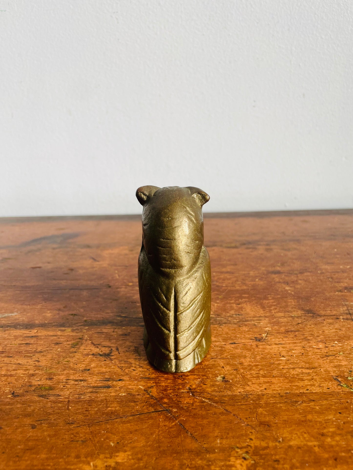 Vintage Solid Brass Owl Figurine - Made in Canada