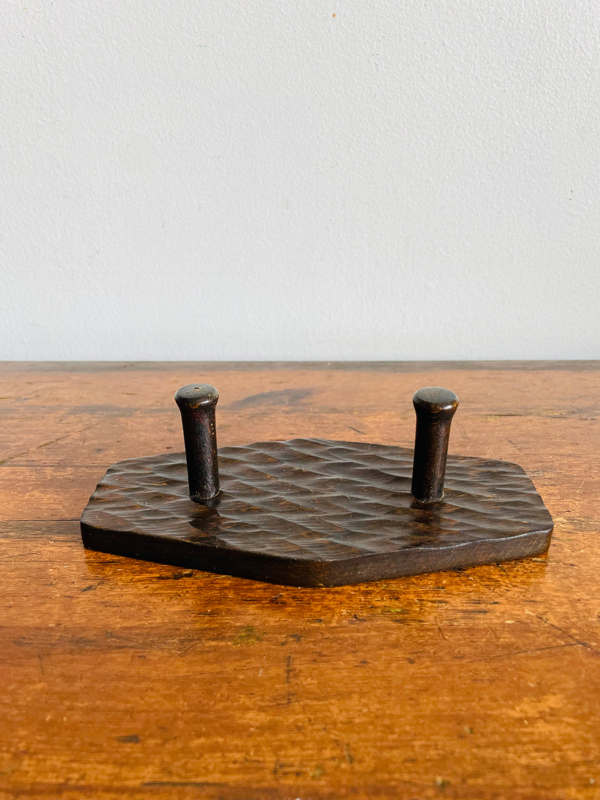 Vintage Wood Wall Hook Hanger with Two Hooks for Hanging