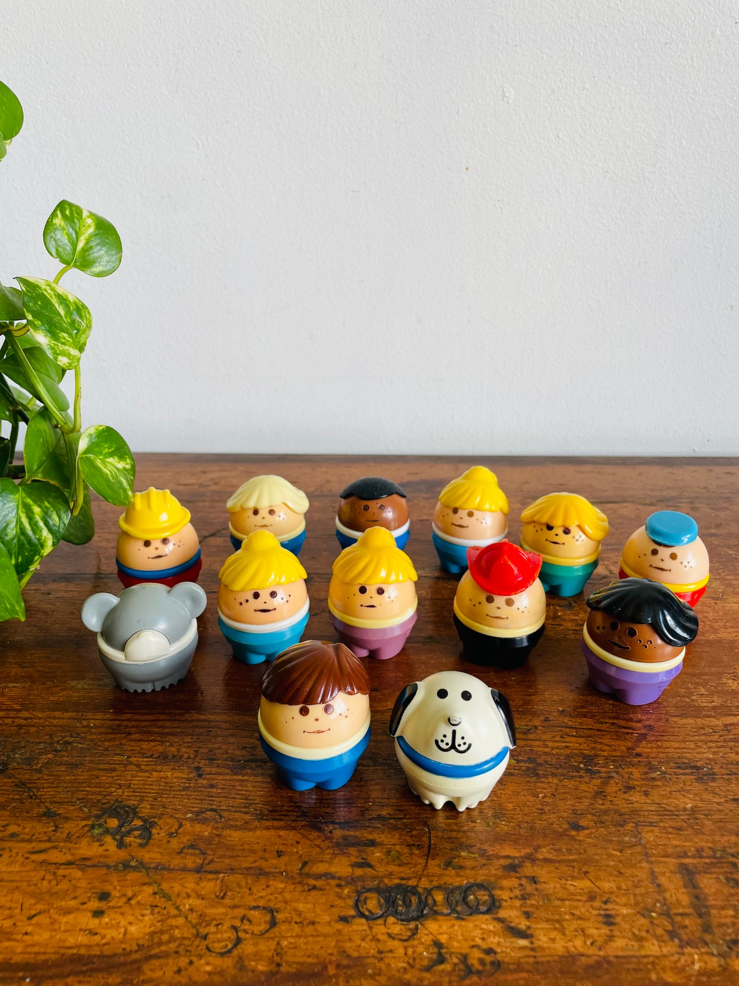 Vintage Little Tikes Toddle Tots Chunky Round People Toy Figurines - Lot of 13 - 11 People / 2 Animals
