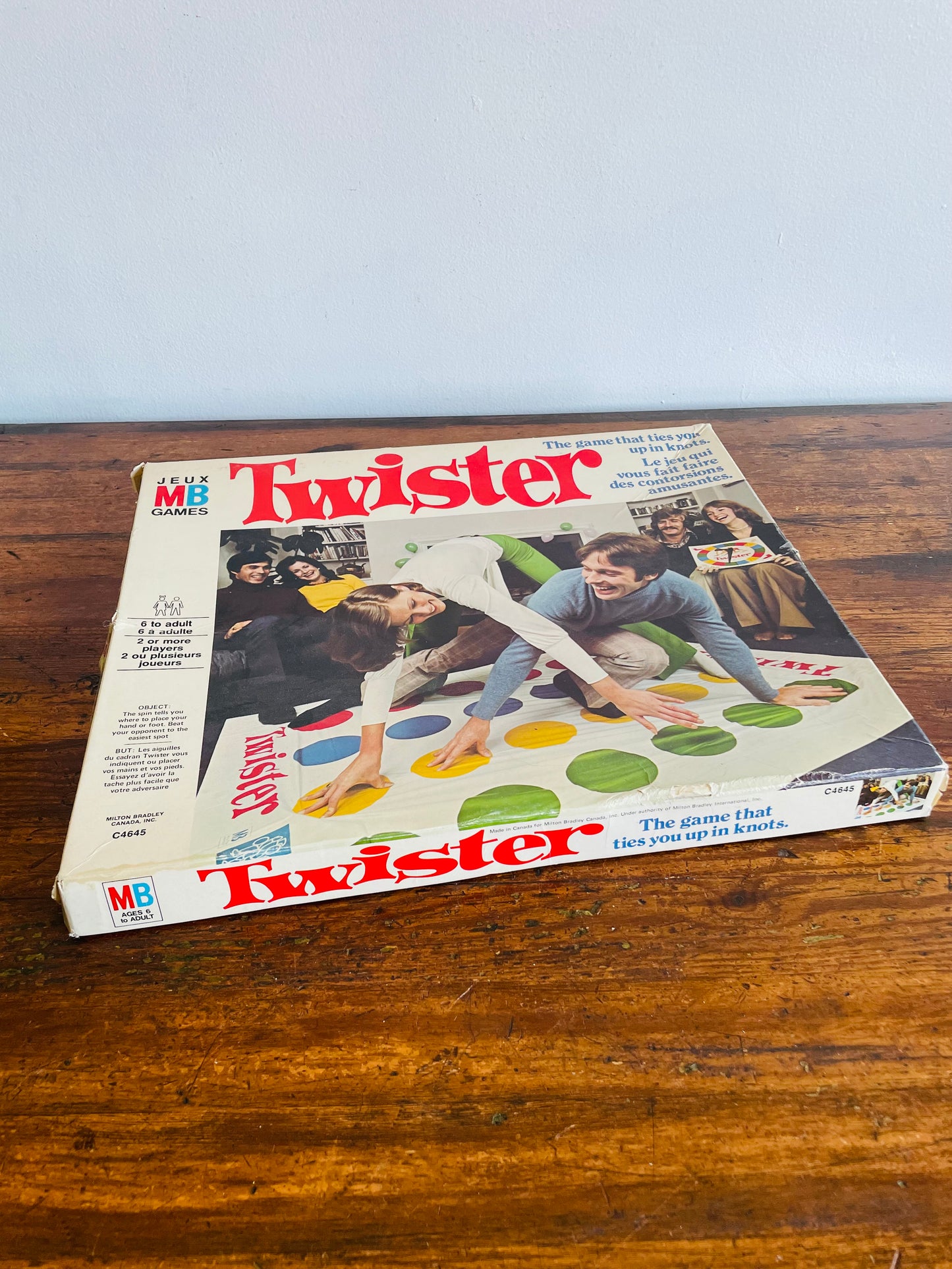 1966 Twister Game - The Game That Ties You Up in Knots - Milton Bradley Canada