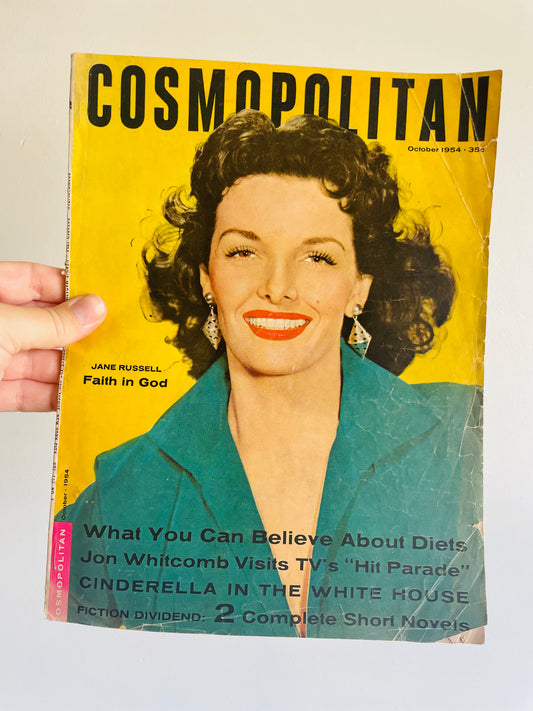 Cosmopolitan Magazine - Jane Russell on Cover - October 1954