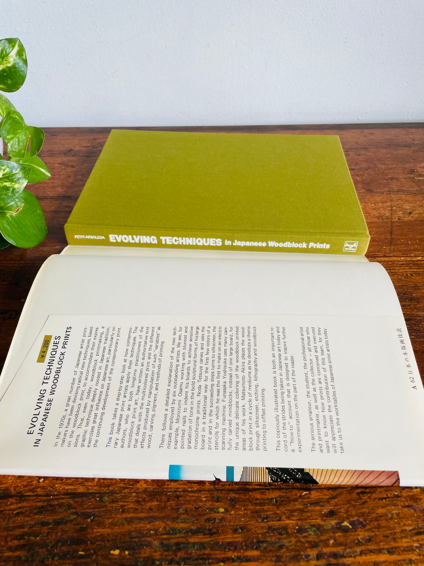 Vintage Evolving Techniques in Japanese Woodblock Prints Clothbound Hardcover Book by Gaston Petit & Amadio Arboleda - First Edition (1977)