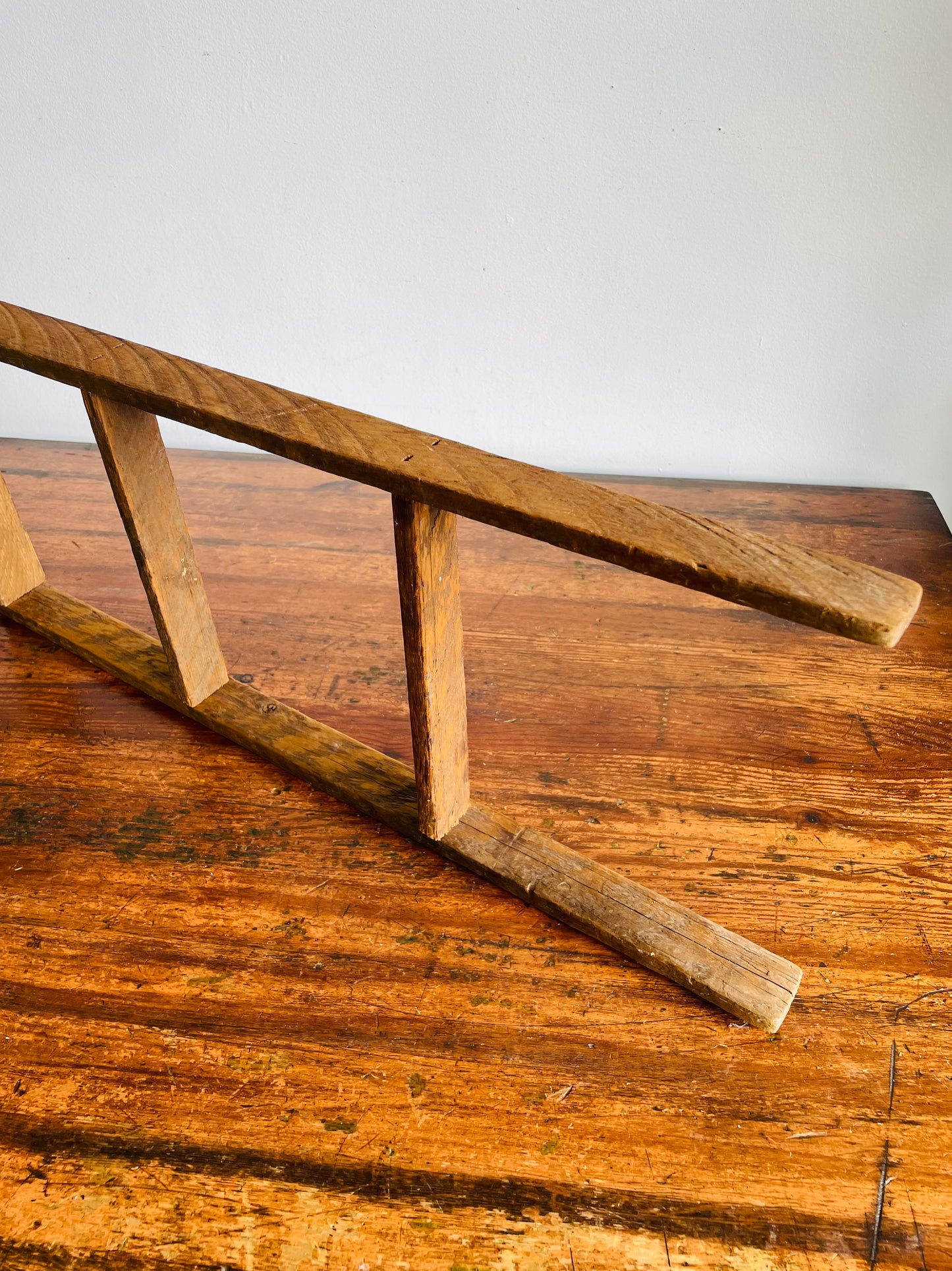 Vintage Narrow 4 Foot Decorative Wood Ladder - Great for Porch Decor, Staging, Scarves, Etc.