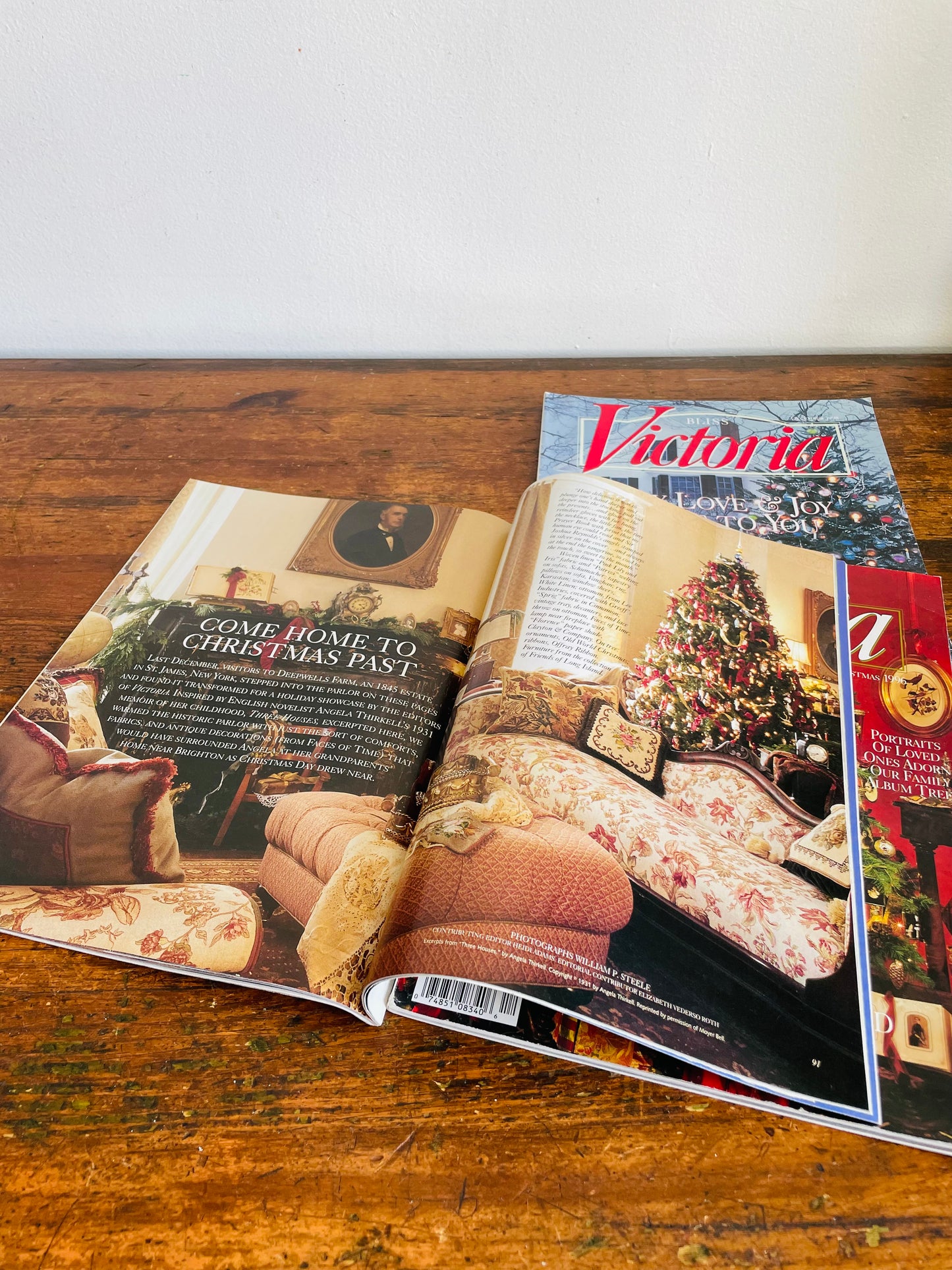 Vintage Collection of Victoria Christmas Magazines - December 1996, 1998, 1999 - Set of 3