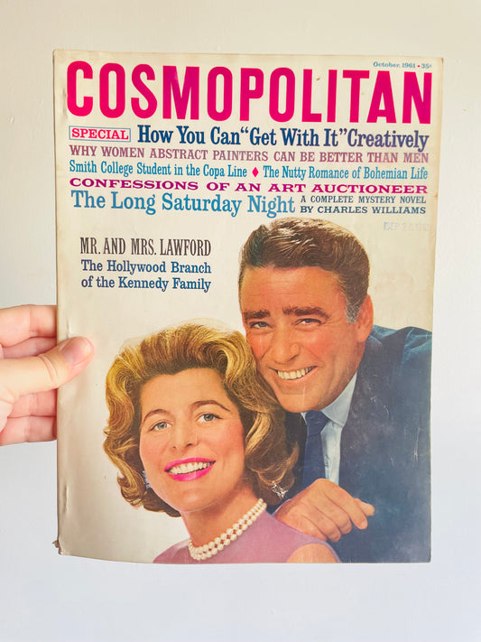 Cosmopolitan Magazine - Patricia & Peter Lawford on Cover - October 1961