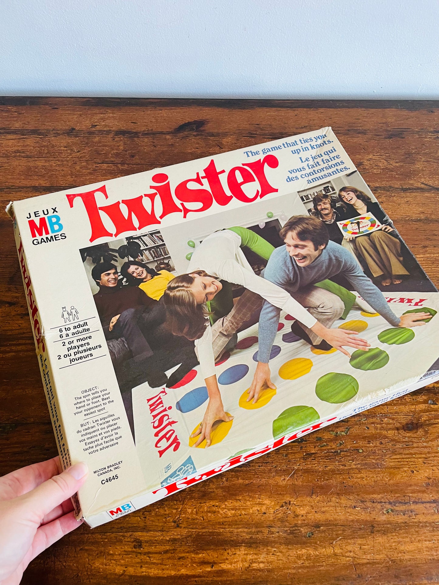 1966 Twister Game - The Game That Ties You Up in Knots - Milton Bradley Canada