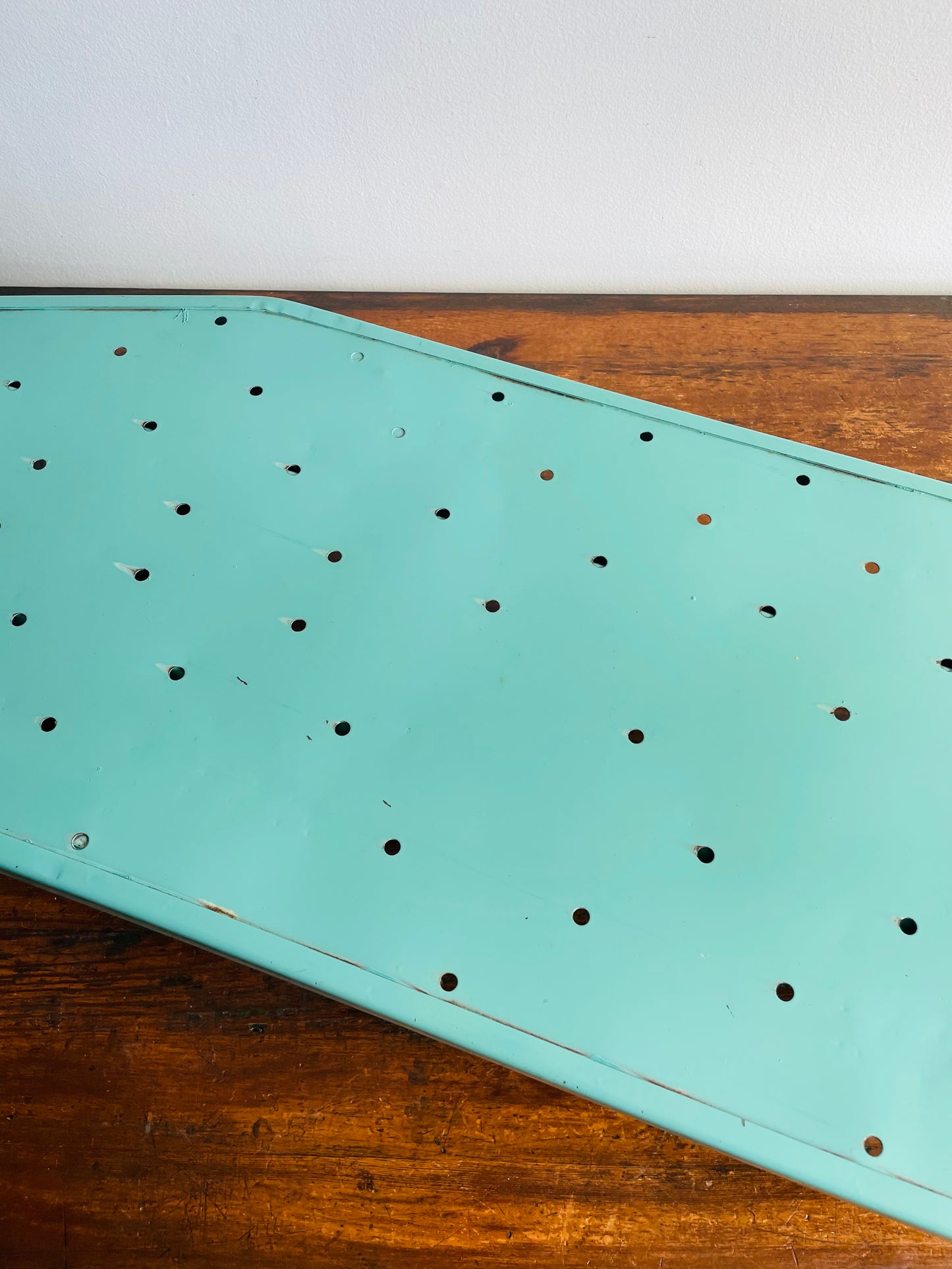 Portable Tabletop Turquoise Enamelled Metal Ironing Board #2 - Meyer-Bilt Products Made in Chicago USA