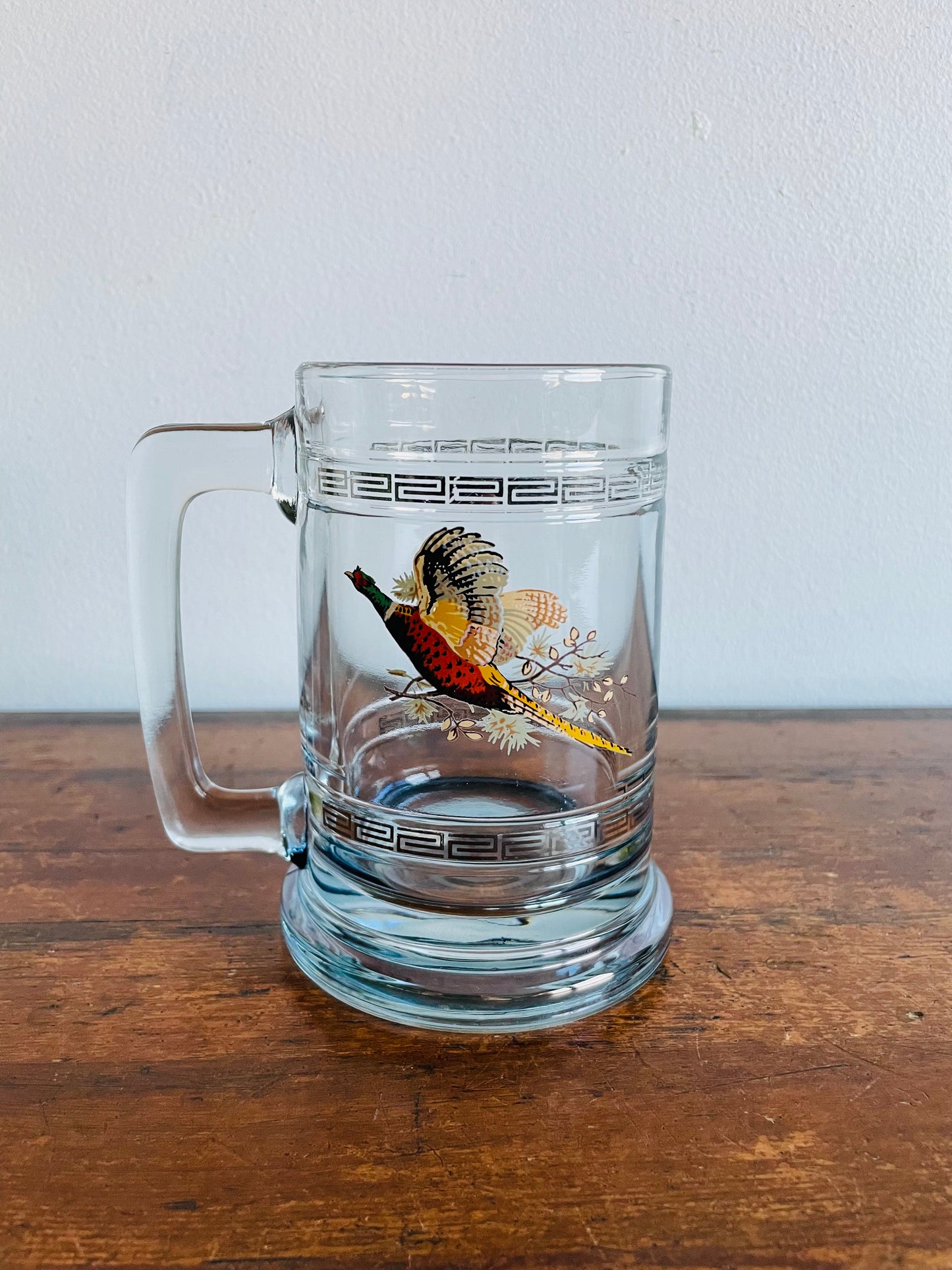 Princess House Beer Mug Tankard with Pheasant Graphic