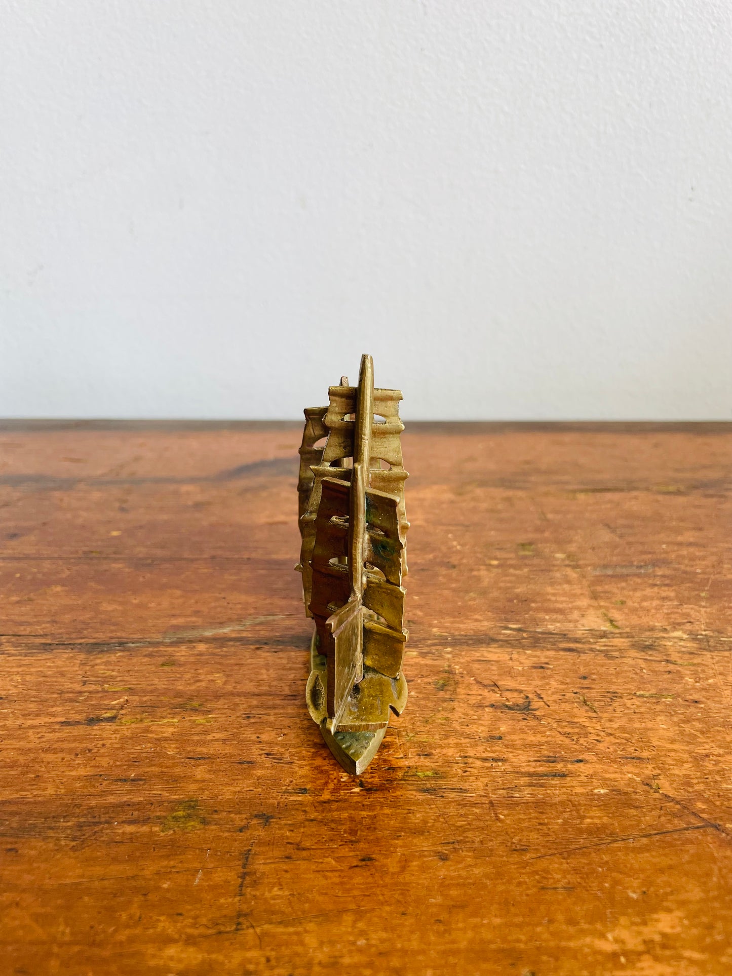 Vintage Brass Sailboat Ship Figurine