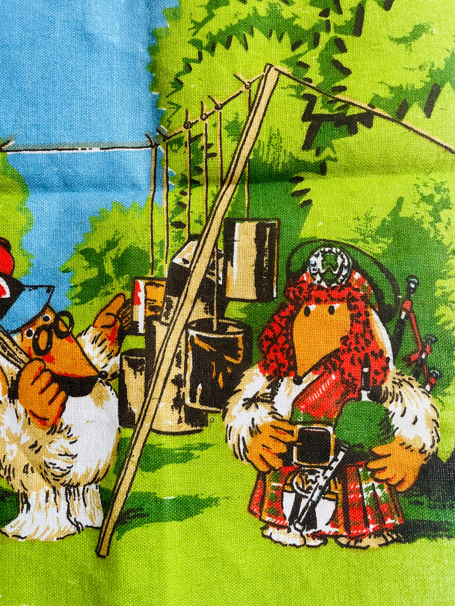 Brand New Vintage Blackstaff Linen Tea Towel - The Wombles of Wimbledon Common - Based on BBC TV Series "The Wombles"