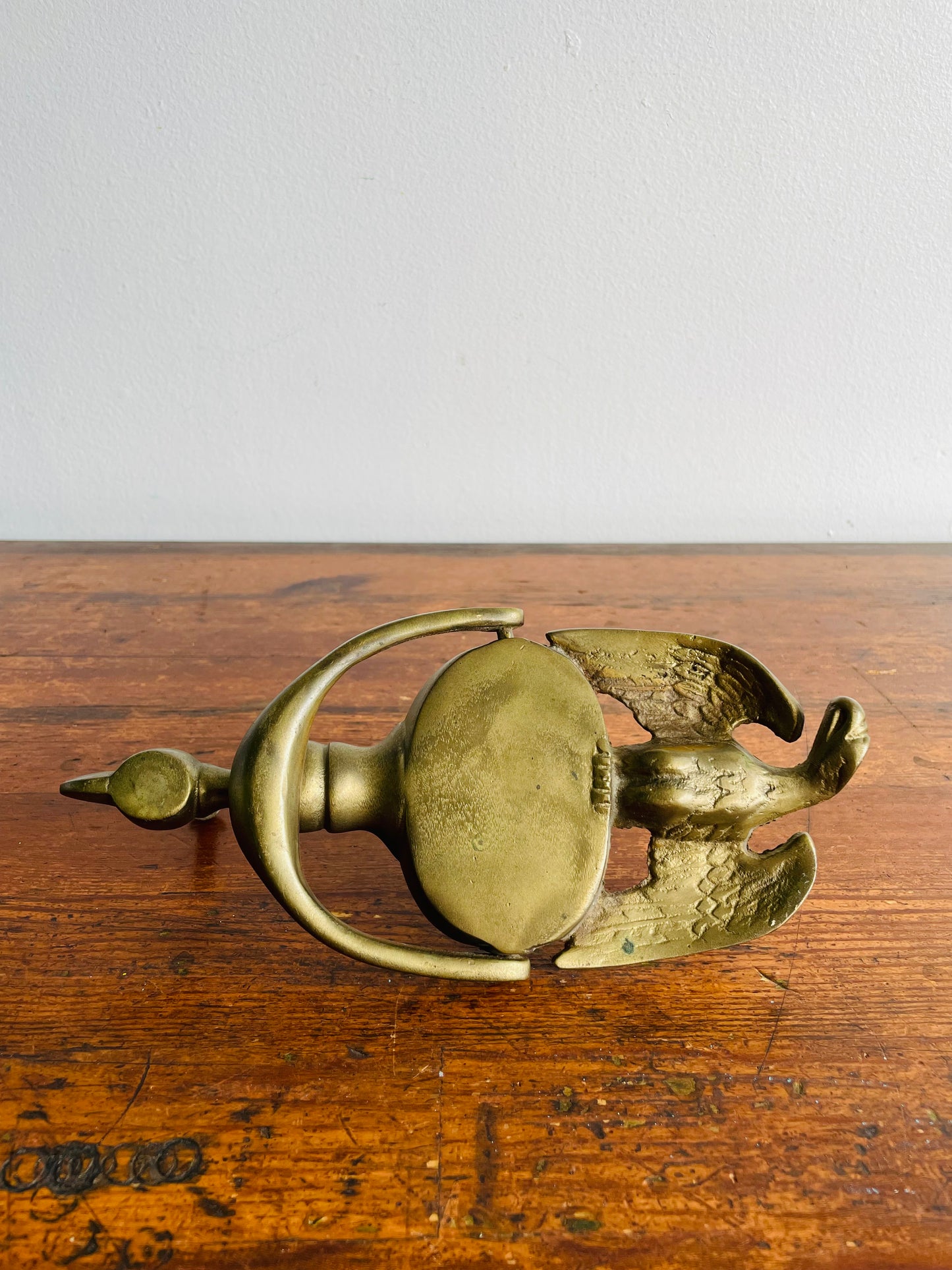 Heavy Solid Brass Door Knocker with Eagle