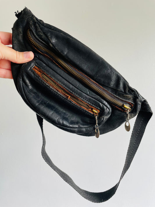 Belt Waist Pouch with Zippered Compartments - Made in Canada