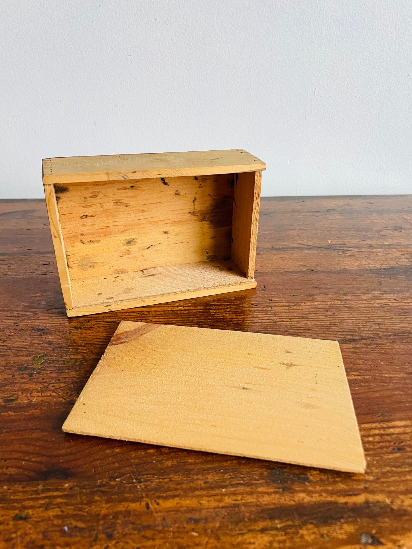 Old English Choice Salt Codfish Wood Box with Sliding Lid - One Pound Net - Packed by Wilfred Koritem Ltd. Yarmouth Nova Scotia