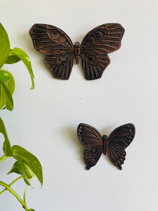 Butterfly Wall Hangings - Set of 2 - Dart Industries Coppercraft Guild Kitchener Ontario