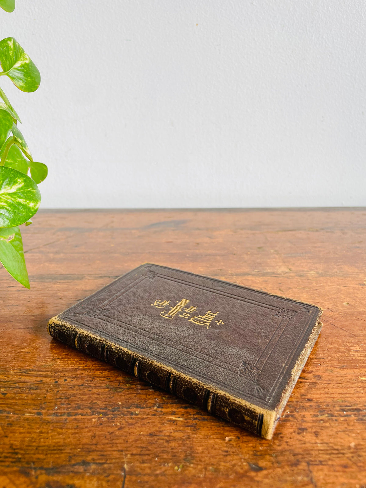 Antique 1842 The Companion to the Altar Leather Hardcover Religious Pocket Book - Containing Sacramental Prayers & Meditations - 184 Years Old!