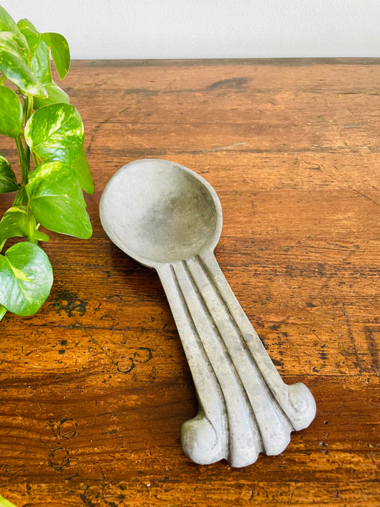 Vintage Pewter Spoon Rest