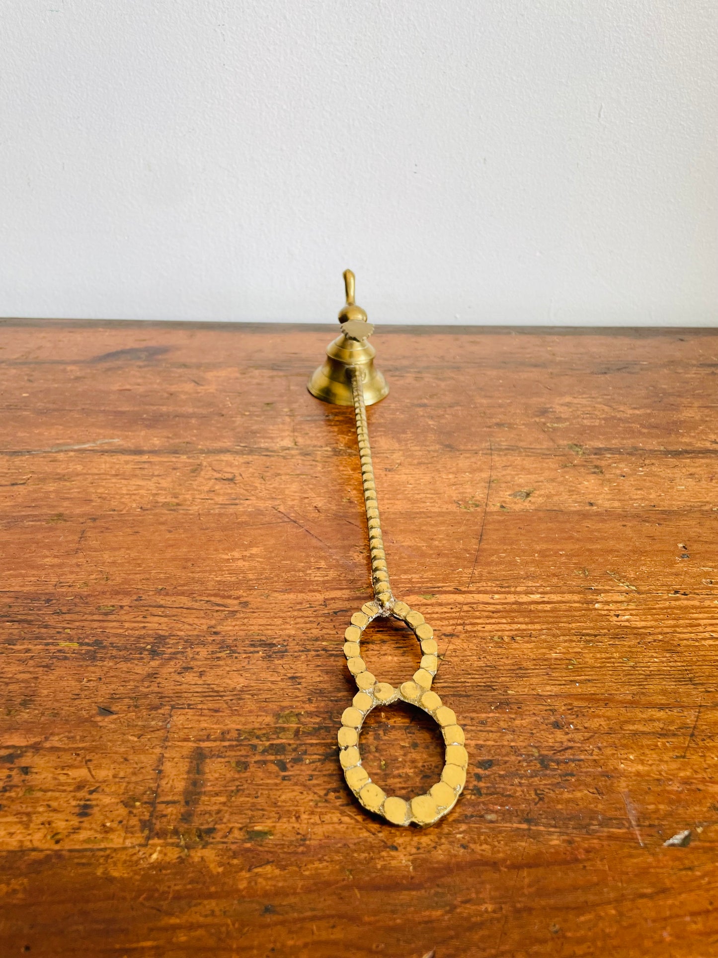 Vintage Solid Brass Candle Snuffer with Bird Figurine Design
