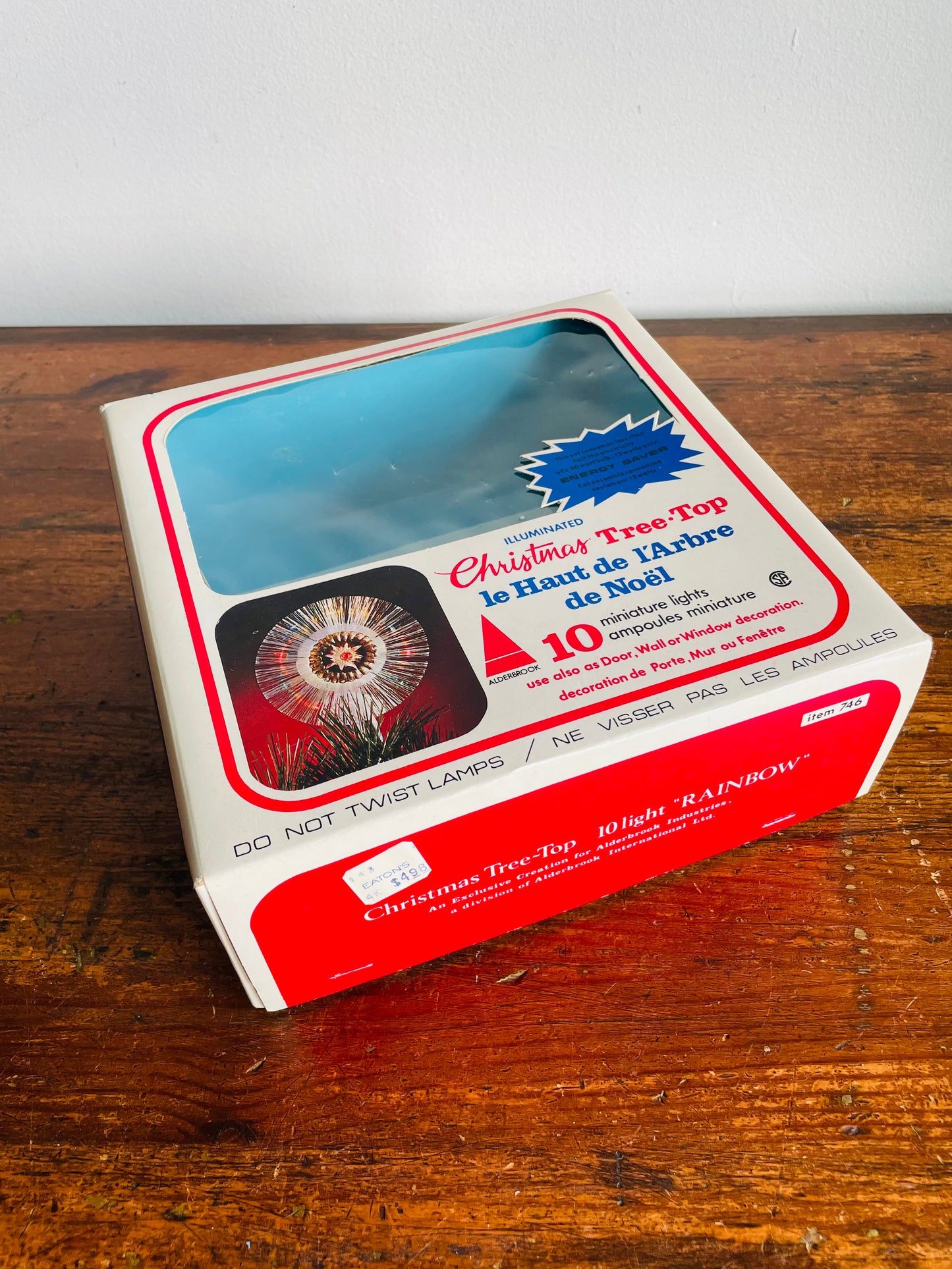 Vintage Alderbrook Industries Illuminated Fiber Optic Christmas Tree Topper - Tested / Works!