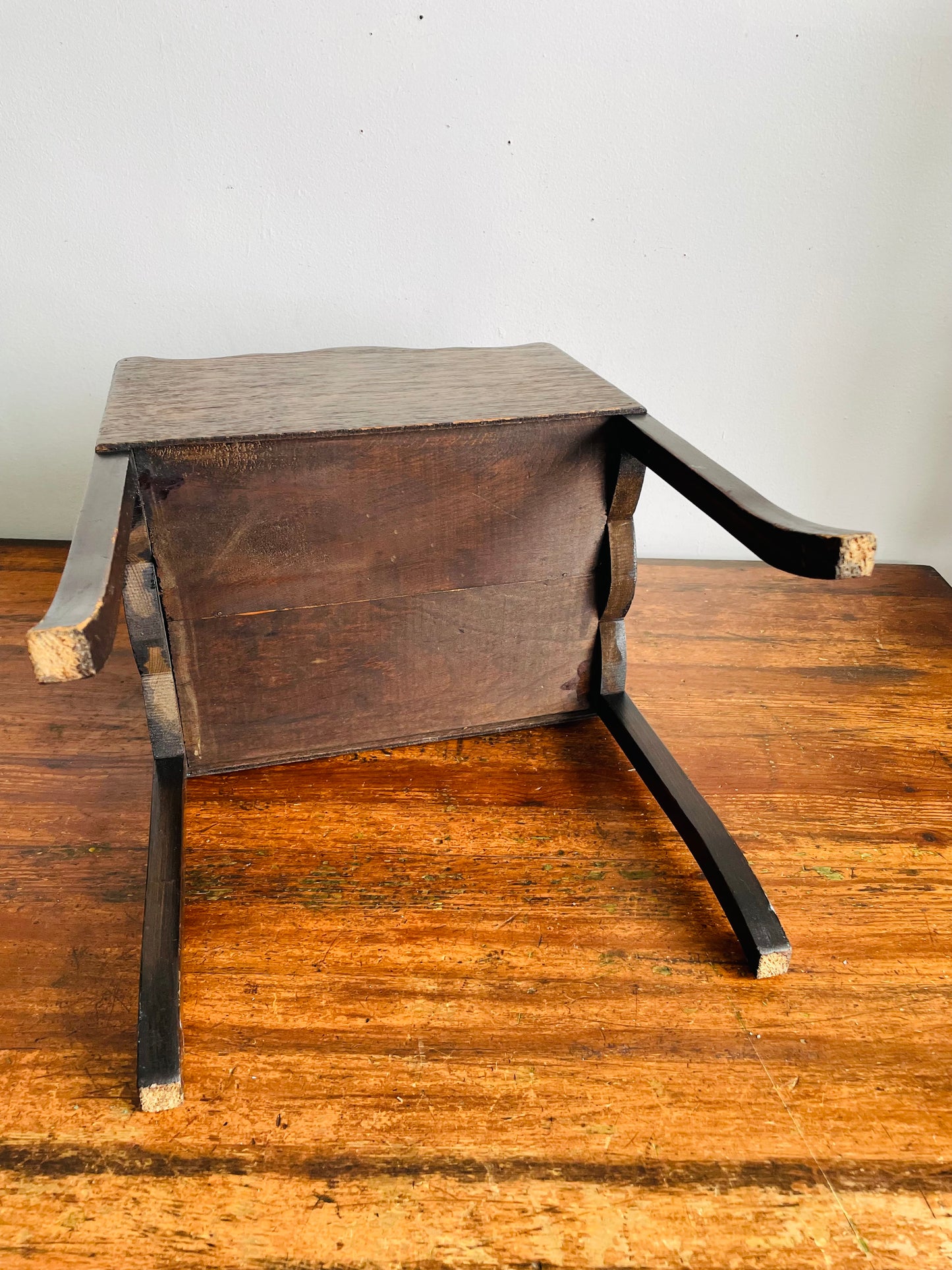 Vintage Standing Wood Magazine / Newspaper / Sheet Music / Book Rack Holder with Handle - Also Great for Knitting Supplies! - No Shipping