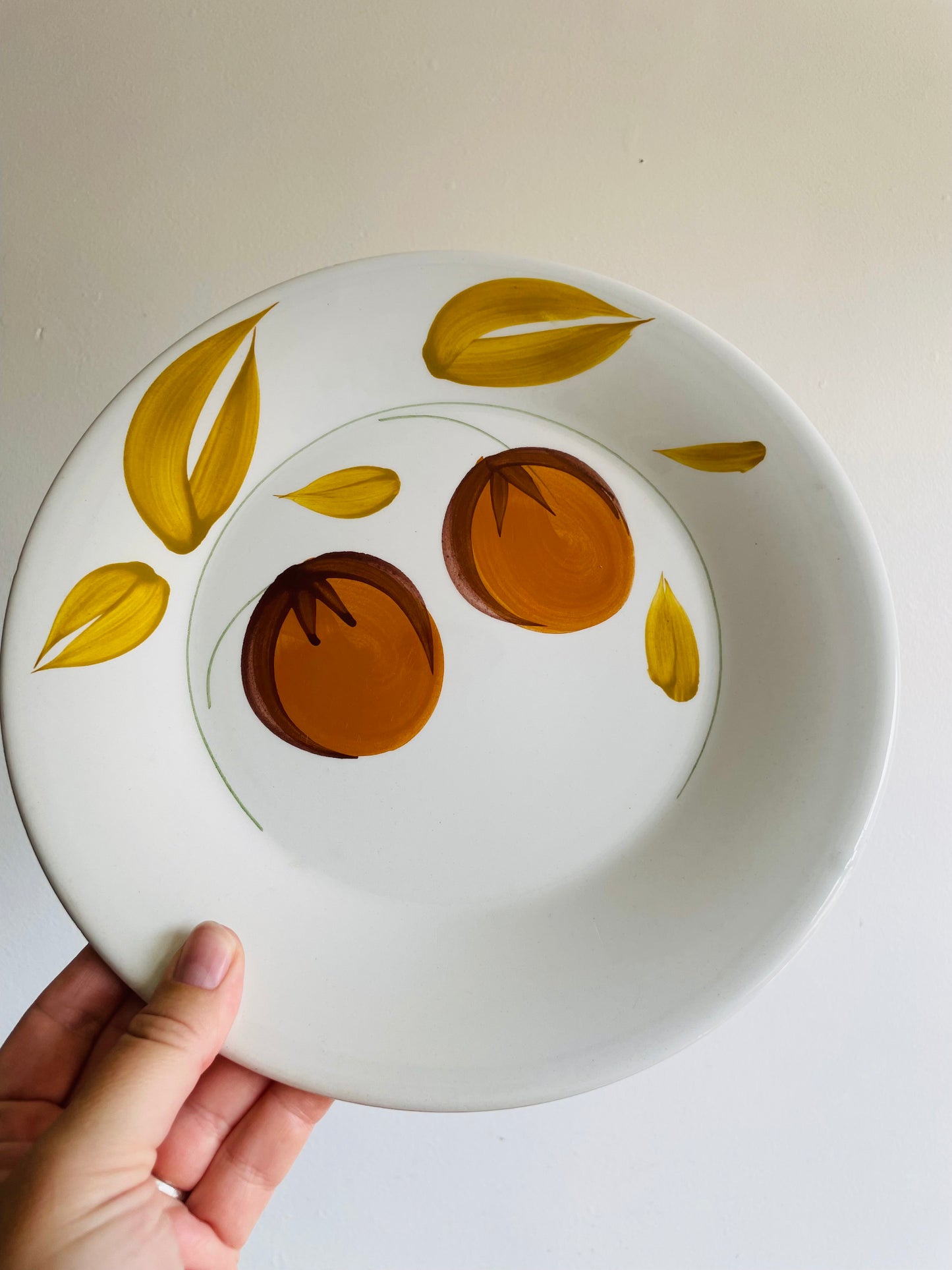 Ceramica San Marciano Hand Painted in Italy Orange Fruit Dinner Plates - Set of 4