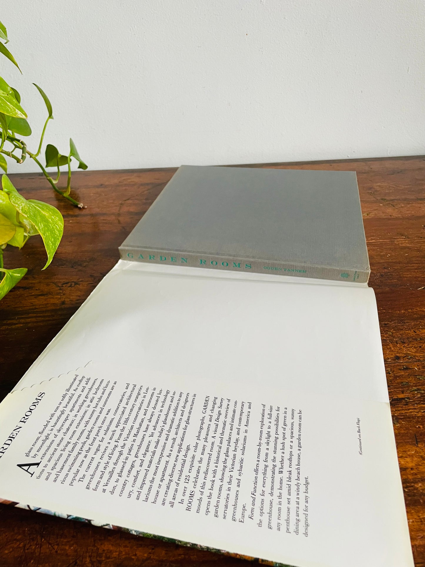 Vintage Garden Rooms Hardcover Coffee Table Book by Ogden Tanner (1986)