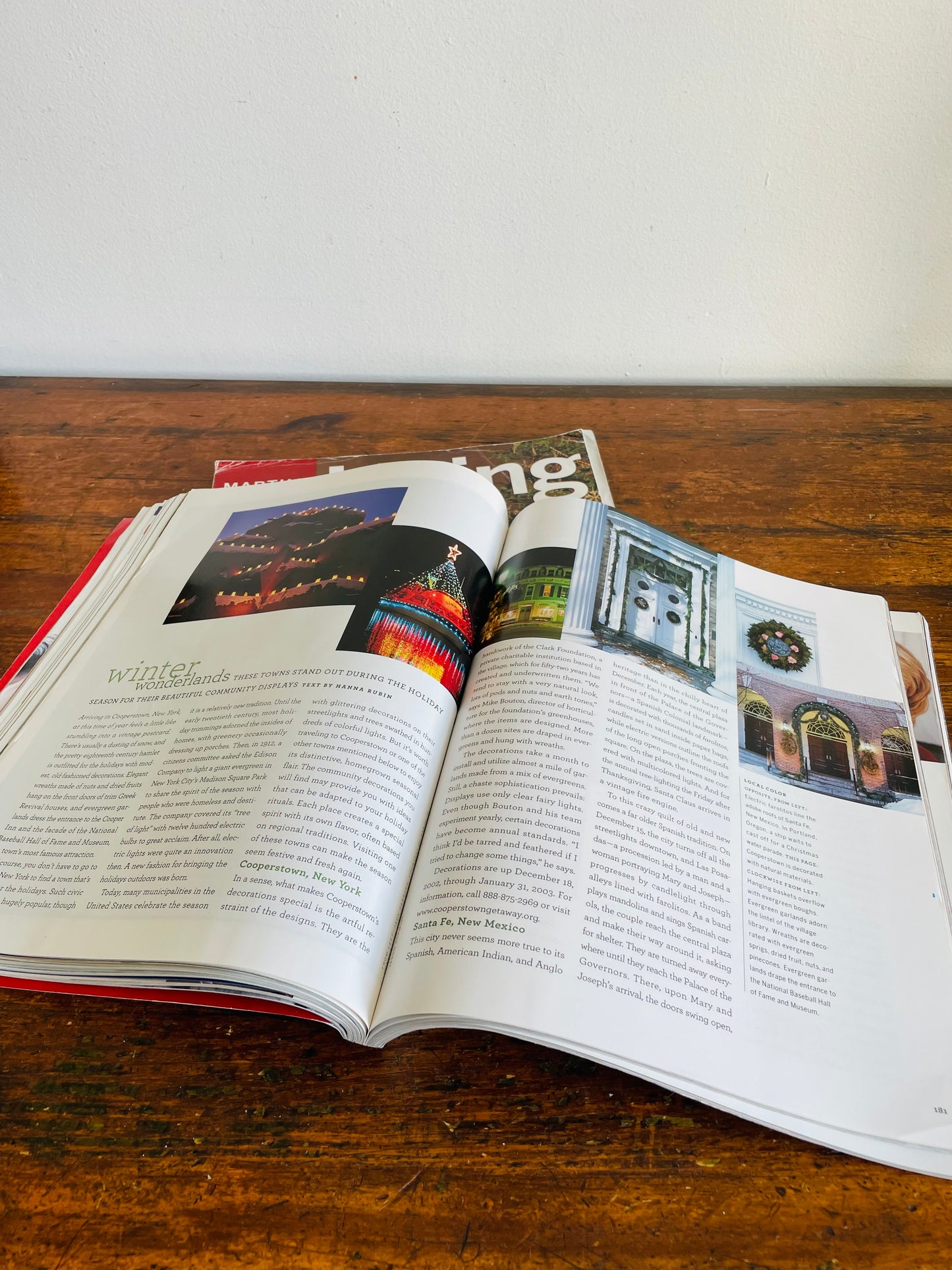 Vintage Collection of Martha Stewart Living Christmas Magazines - December 1998 & 2002  - Set of 2