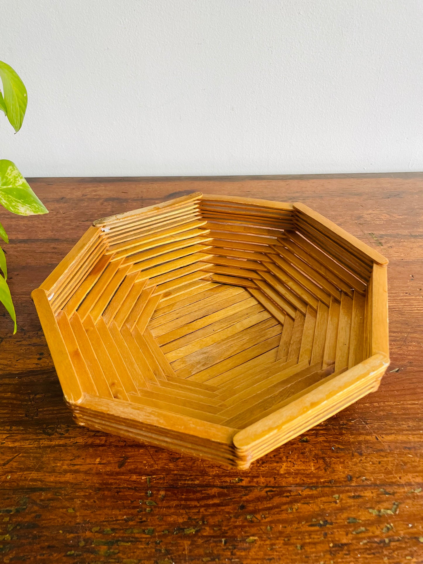 Handmade Wooden Popsicle Stick Bowl