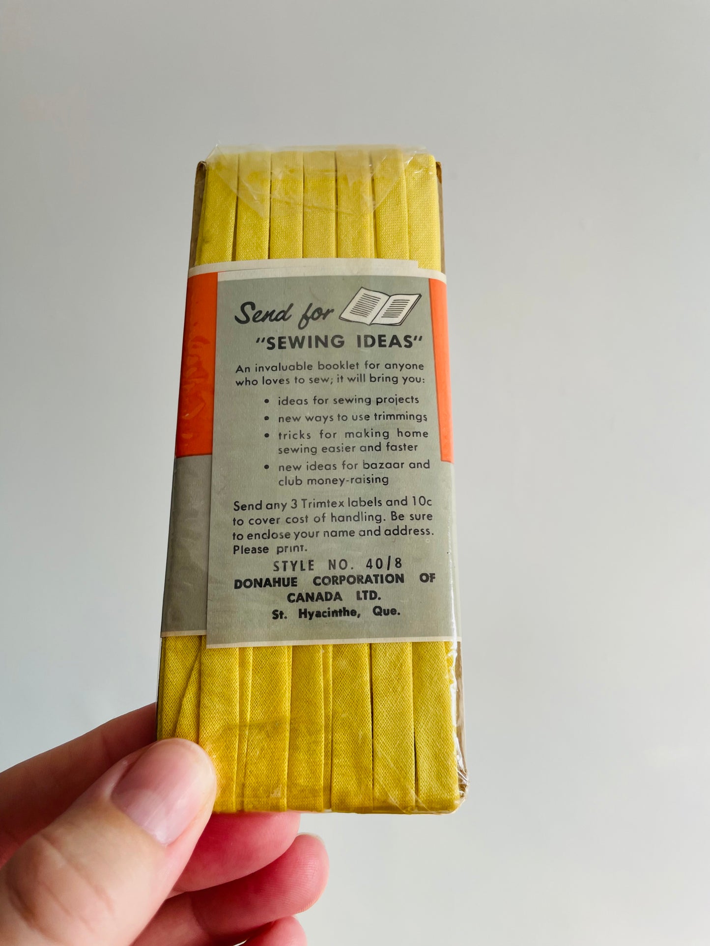 Shades of Yellow Trimtex Rick Rack & Double Fold Bias Tape - Brand New Vintage in Original Packaging - Set of 5