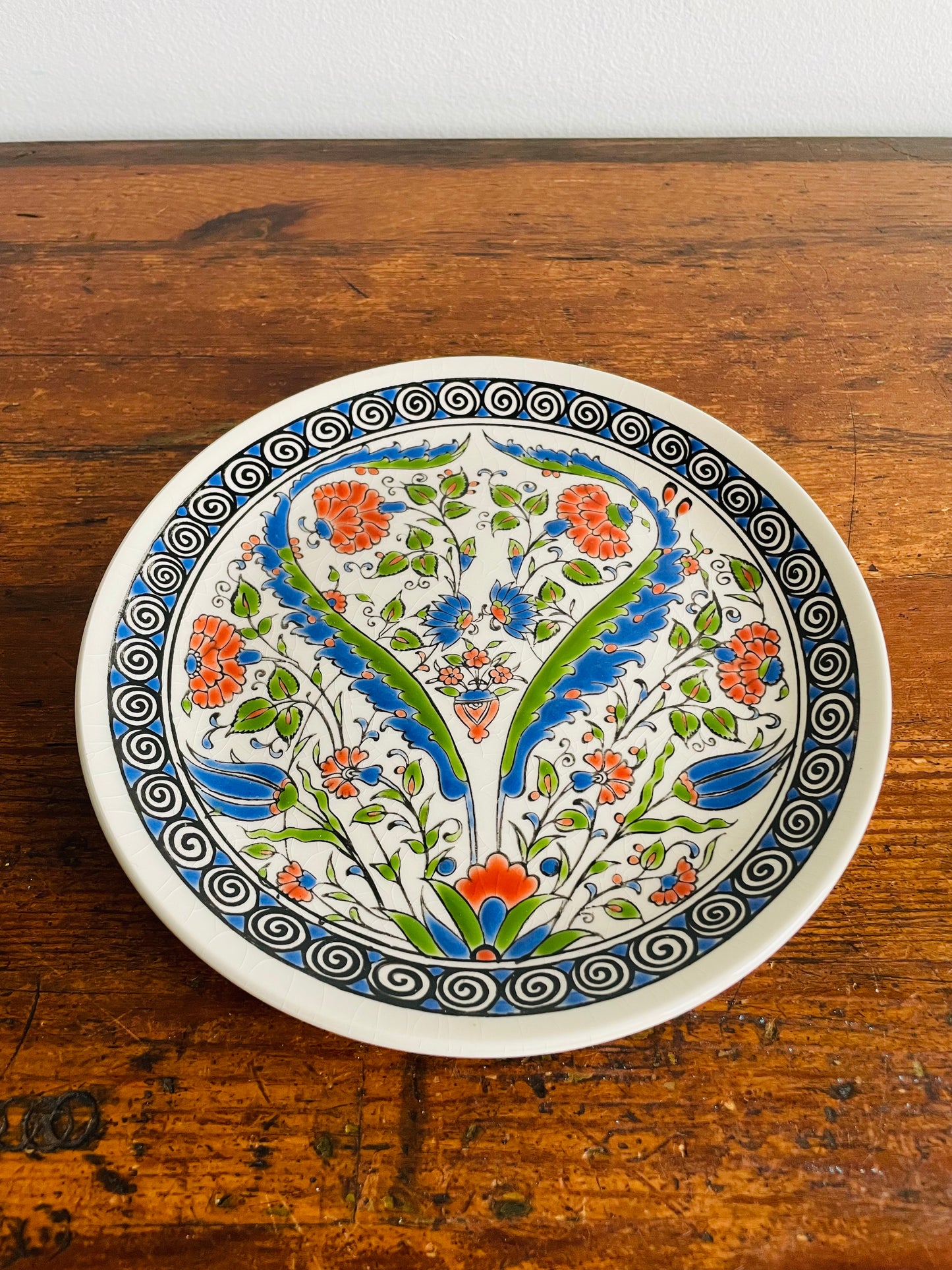 Handmade Wall Hanging Plate - Lindos Keramik - Asgourou-Rodos Greece