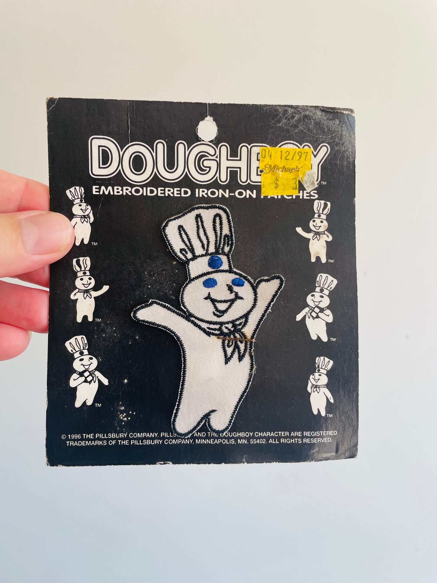 1997 Pillsbury Doughboy Embroidered Iron-On Patch