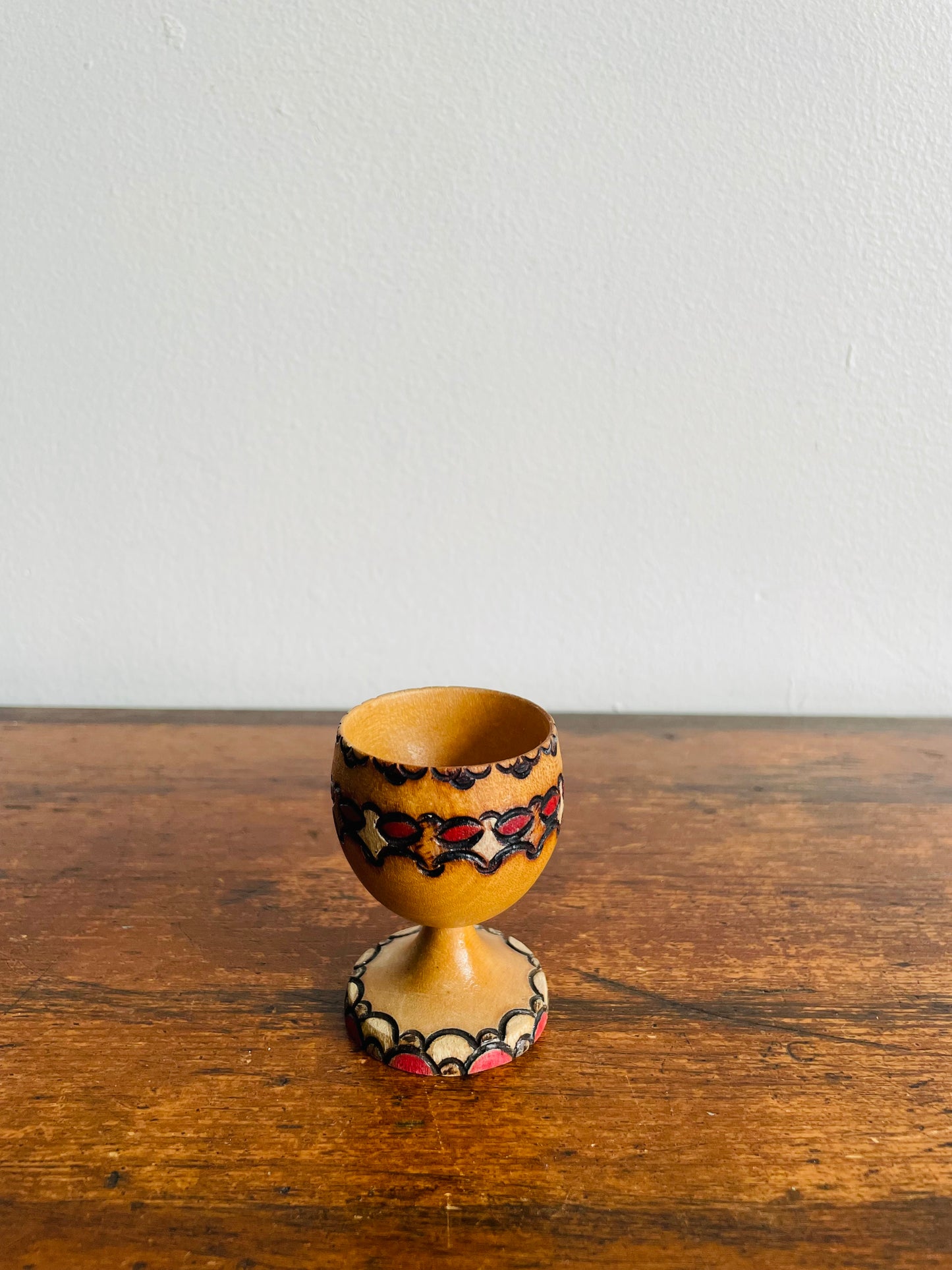 Carved Wooden Egg Cup Holder from Innsbruck Austria - Also Makes a Great Vase for an Air Plant!