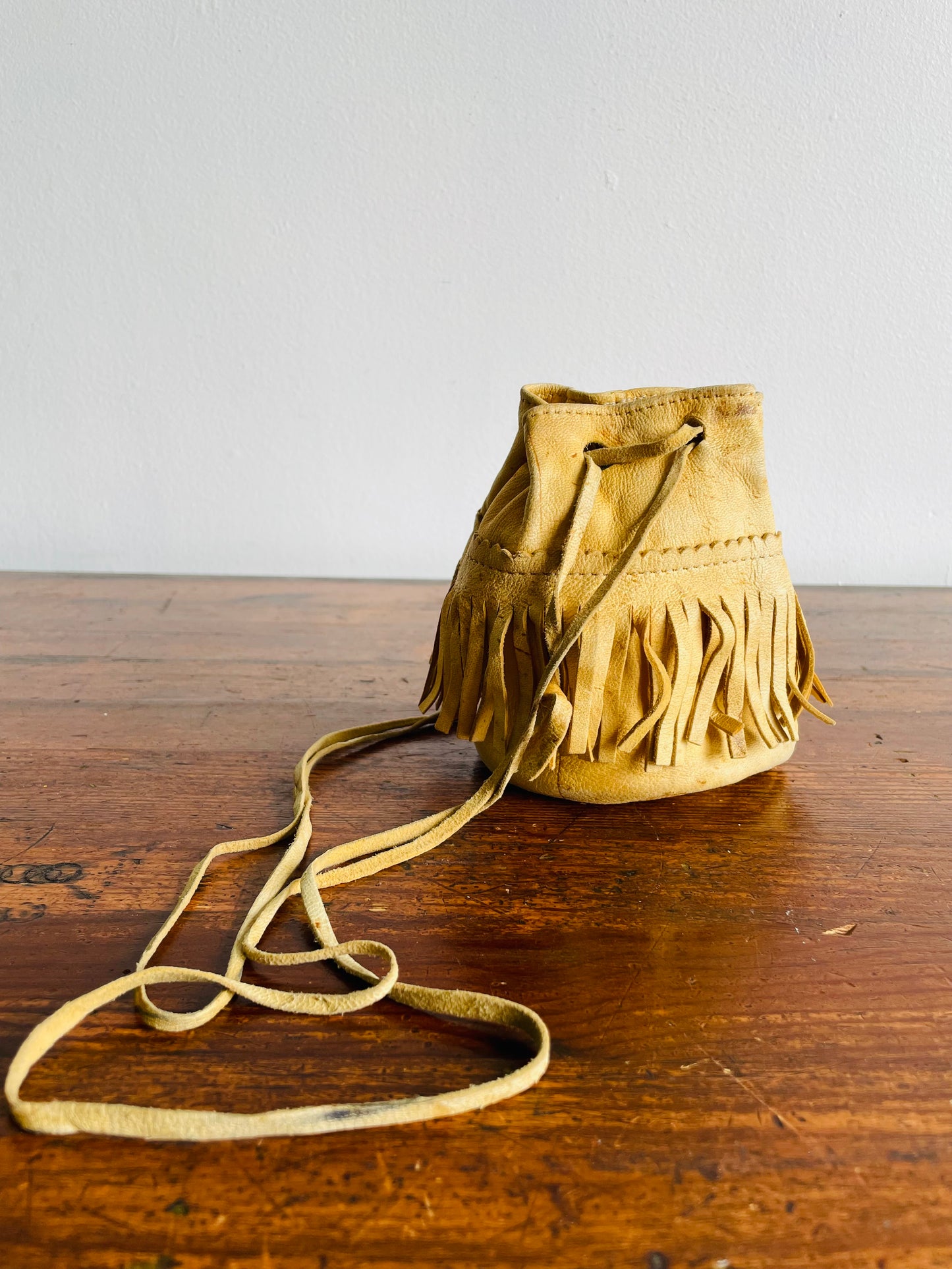 Leather Drawstring Purse Pouch