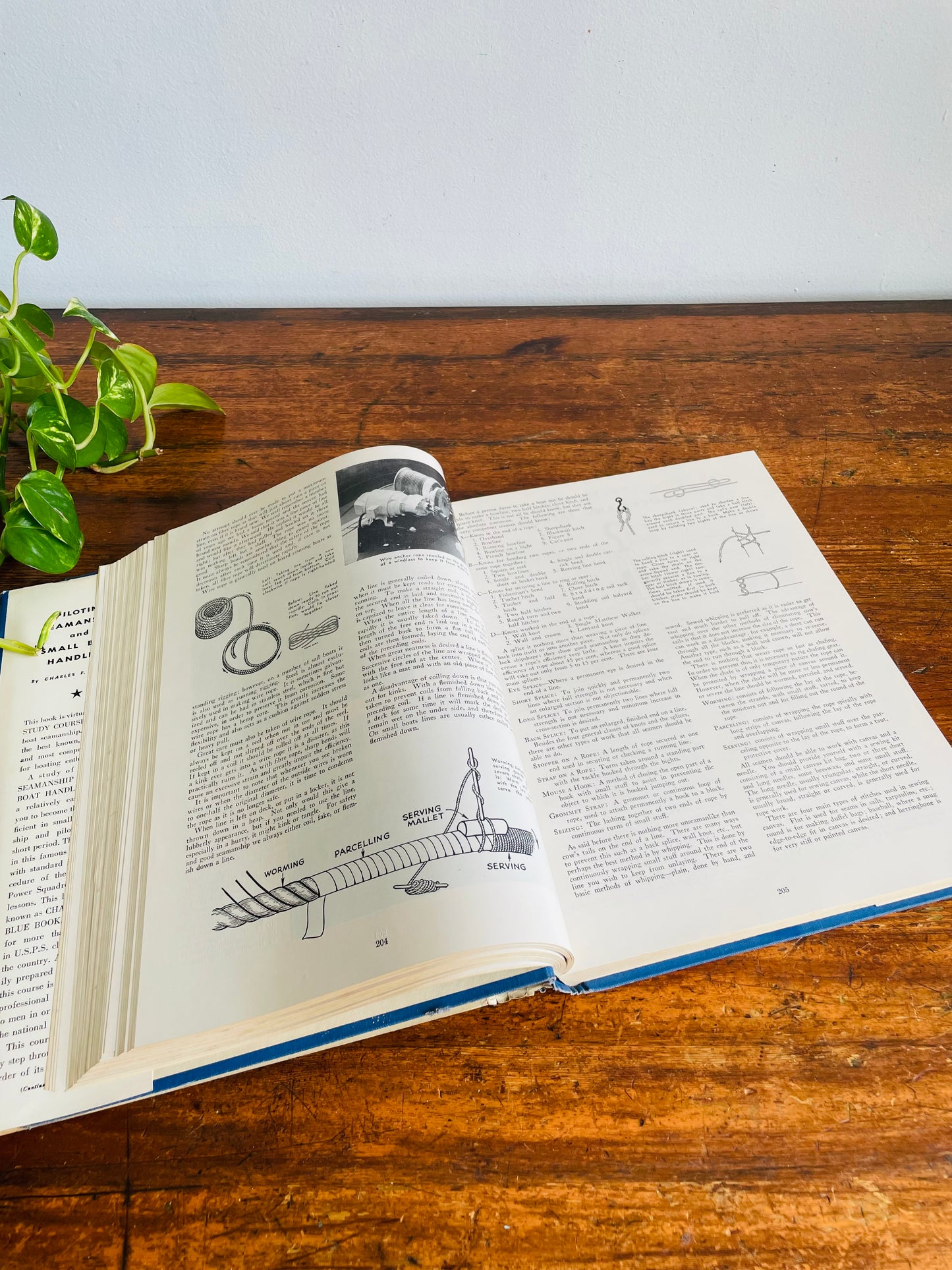 Vintage Piloting Seamanship and Small Boat Handling Clothbound Hardcover by Charles F. Chapman - Oversized Coffee Table Book - 1961-62 Edition