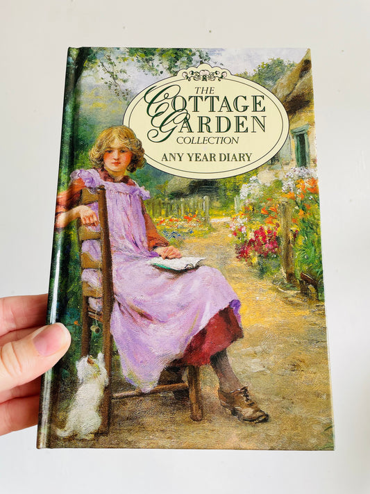Vintage The Cottage Garden Collection Any Year Diary - Blank Inside / Brand New Condition (1994)