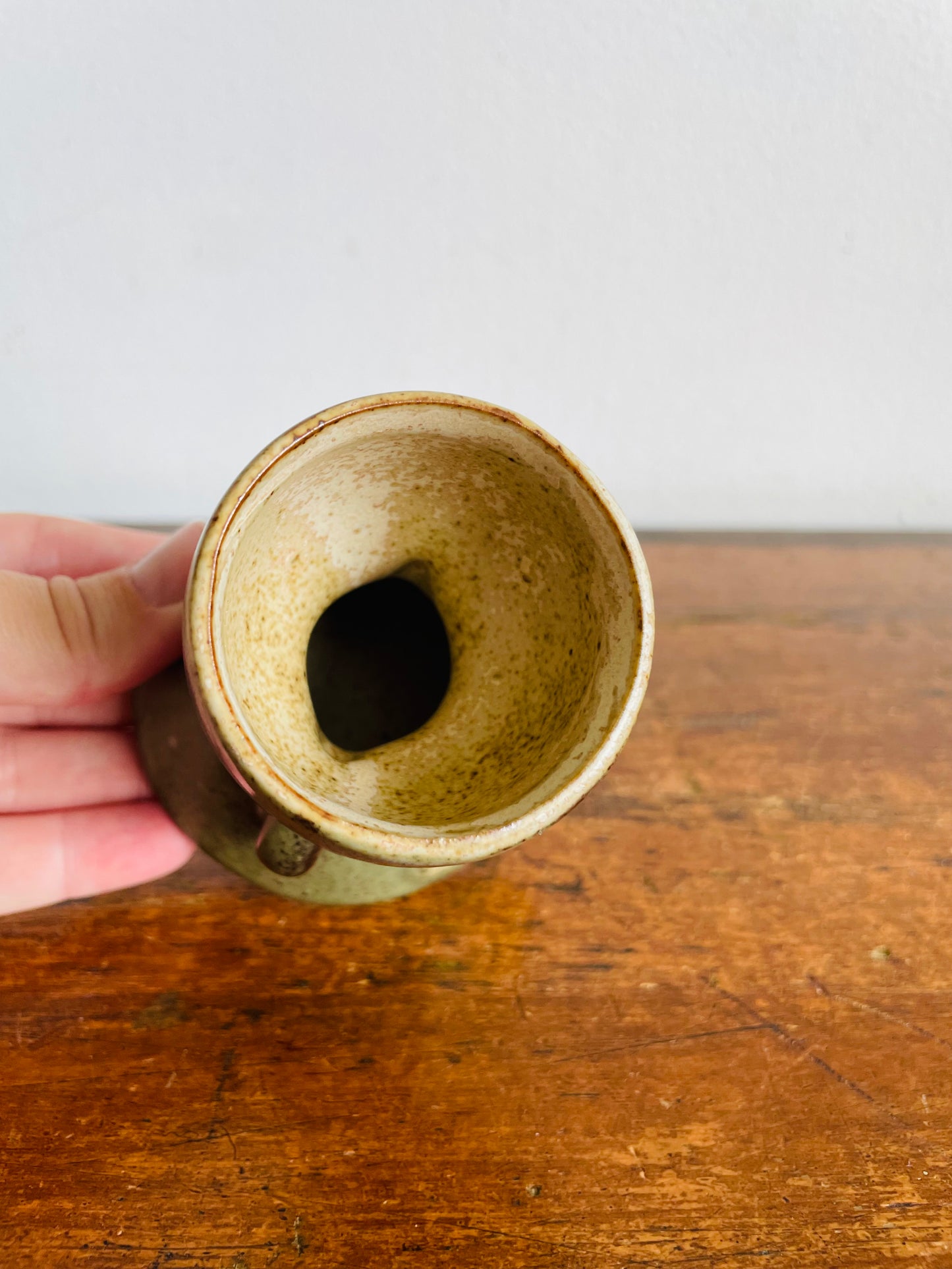 Vintage UCTCI Stoneware Pottery Flower Girl Egg Cup - Could Also Use as a Vase - Made in Japan