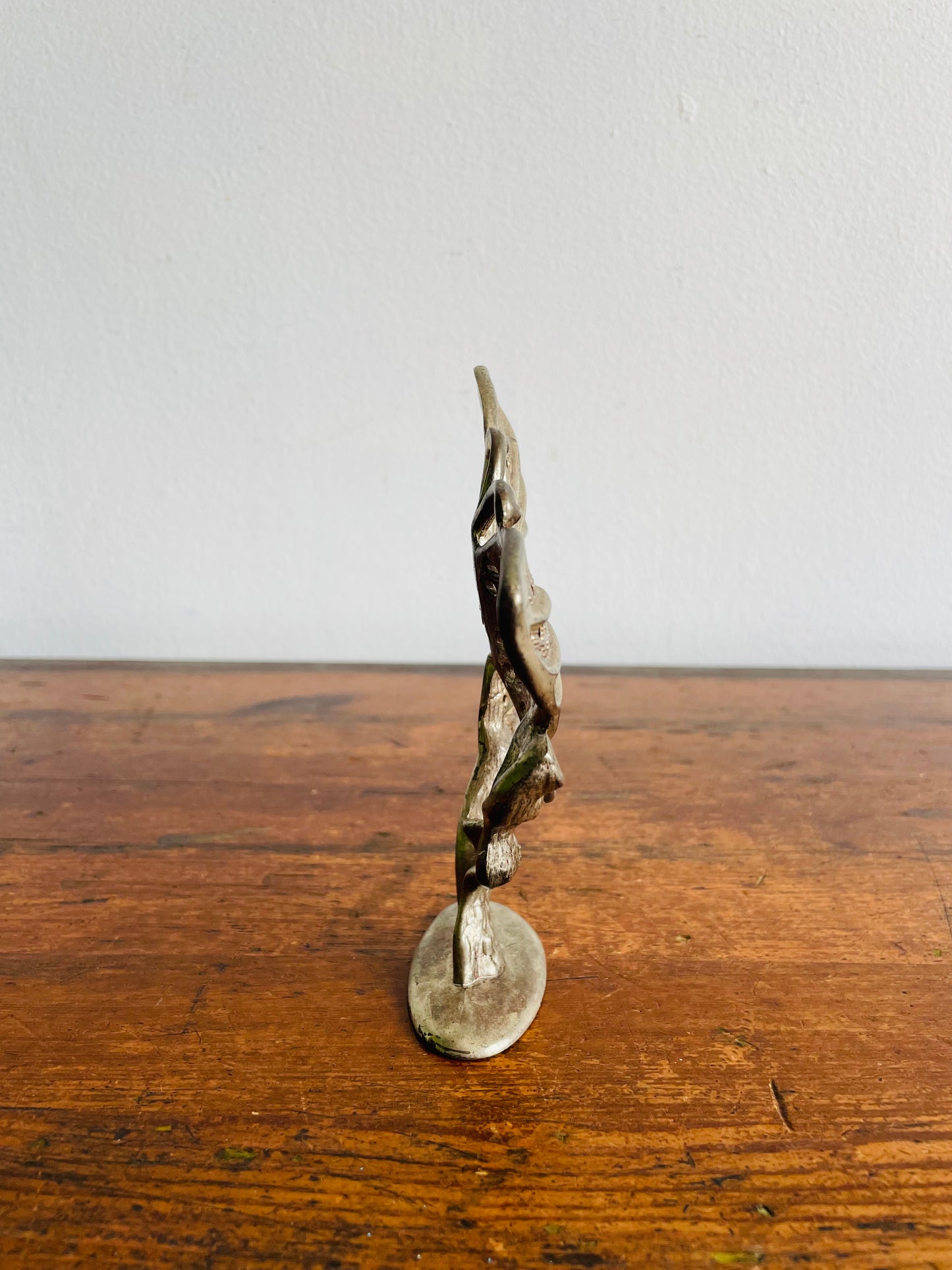 Silver Plated Zinc Earring Holder with Butterfly on Branch