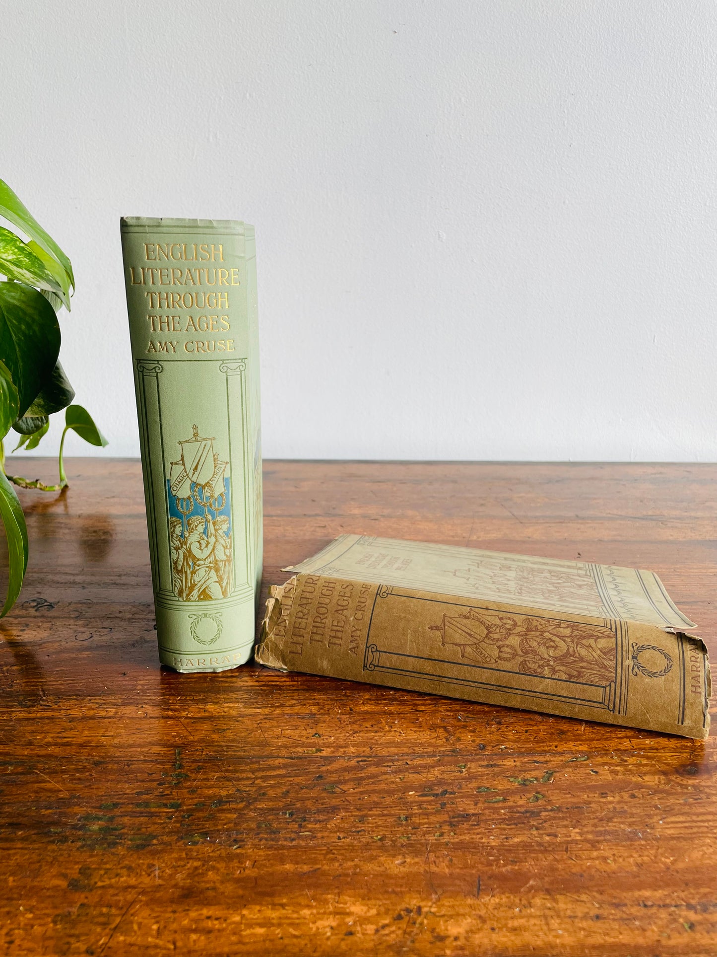 Antique English Literature Through the Ages: Beowulf to Stevenson Hardcover Book By Amy Cruse (1914)