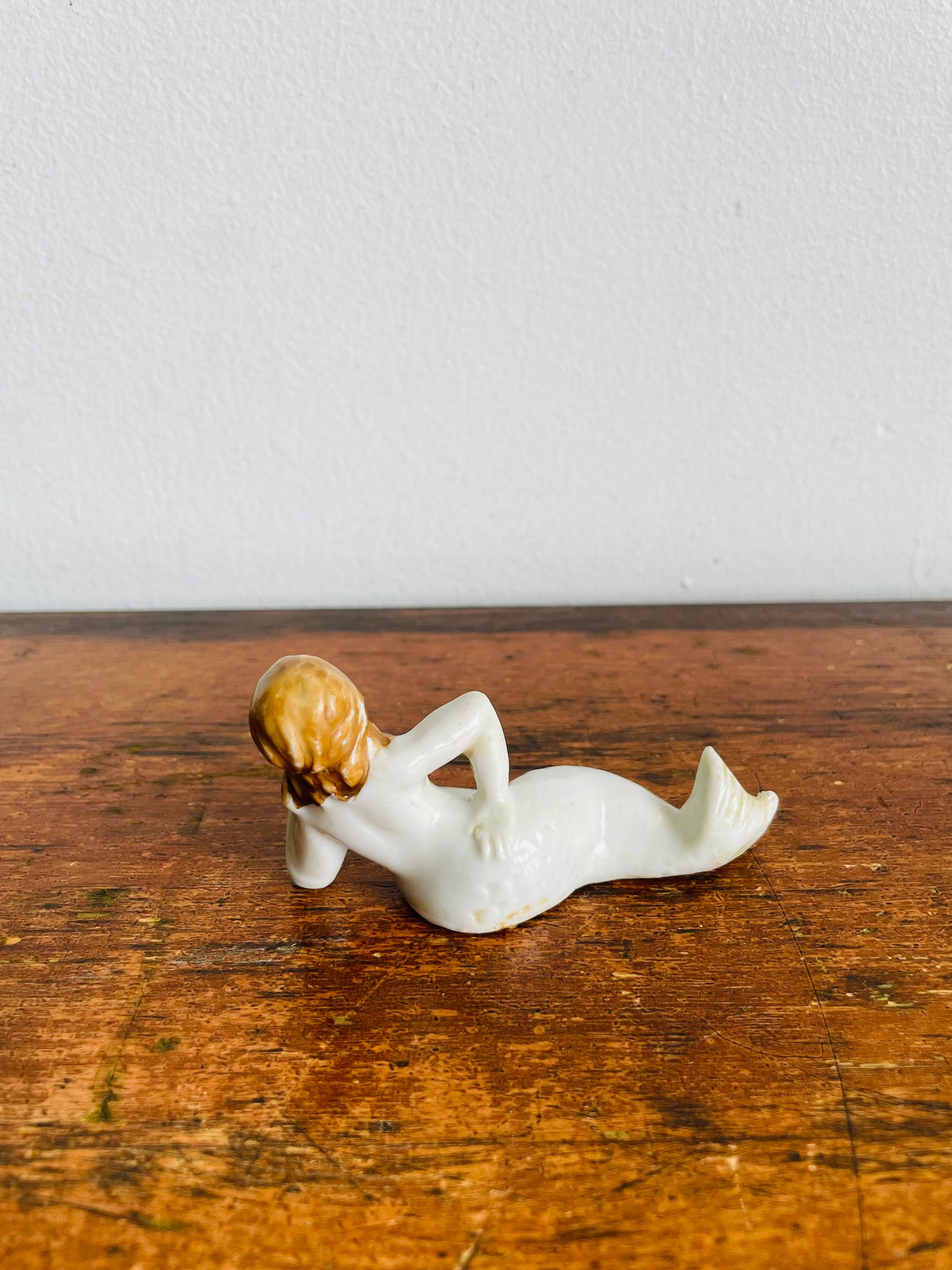 Vintage Reclining Mermaid Figurine - Made in Japan