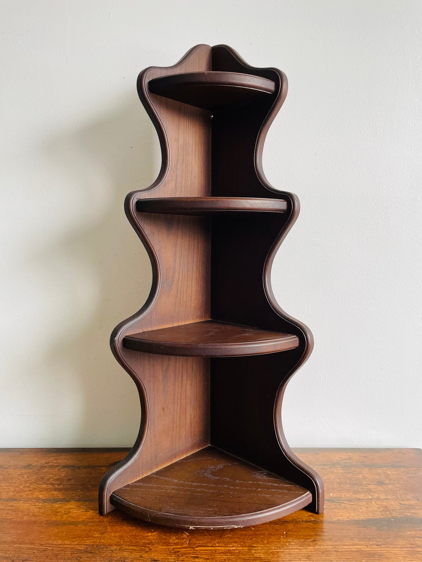 Solid Wood Standing Corner Shelf - Great for Knickknacks or Market Display!