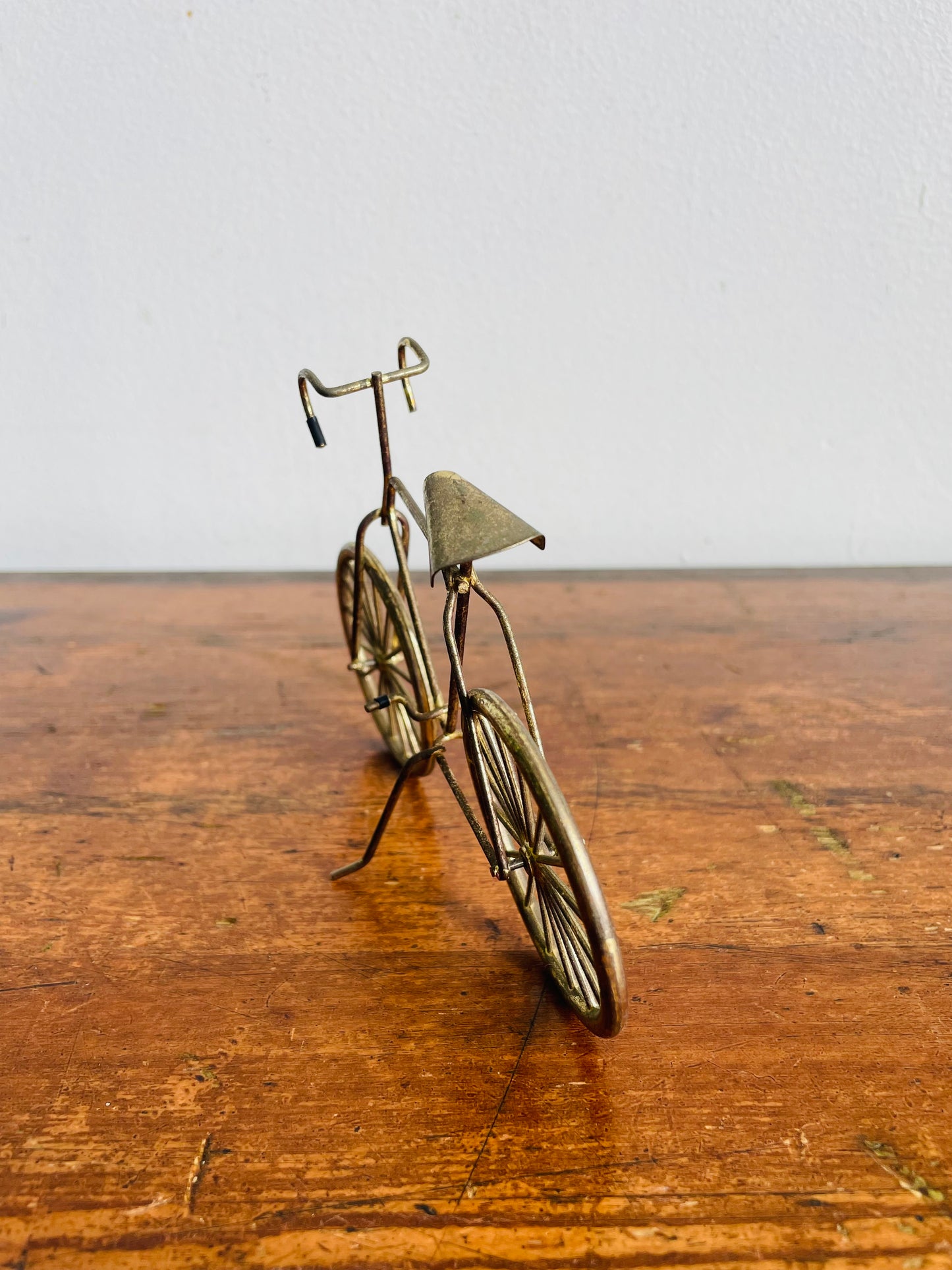 Vintage Mini Brass Bicycle with Kickstand - Perfect Gift for a Bike Rider!