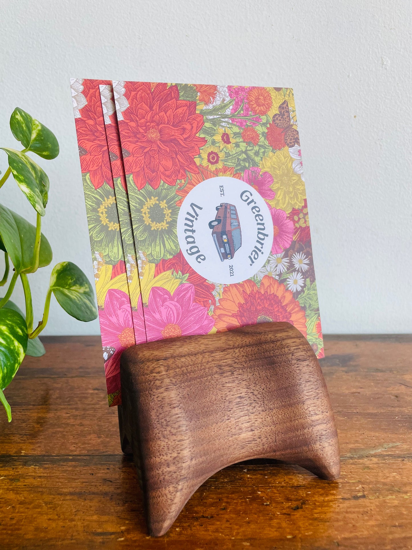 Vintage Handmade Modernist Style Wood Easel Holder - Perfect for Displaying Art, Photos, Cards, Sign, Etc.